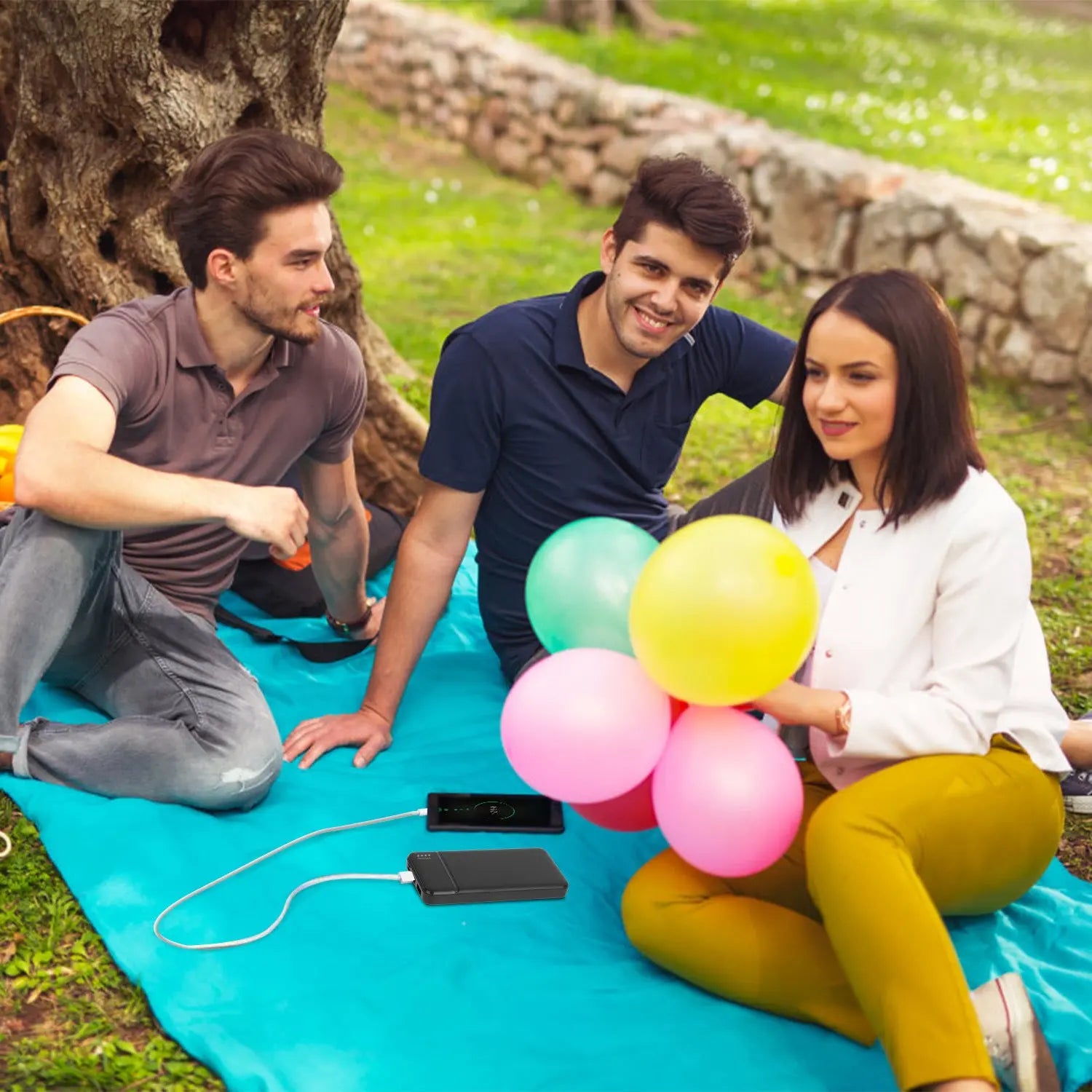 Power Bank Portable Phone Charger for Home Office Travel External Battery Pack with 1 Micro USB Cable Fit For IOSPhone 13/12 Samsung Galaxy S21 And More - VINE GLOBAL