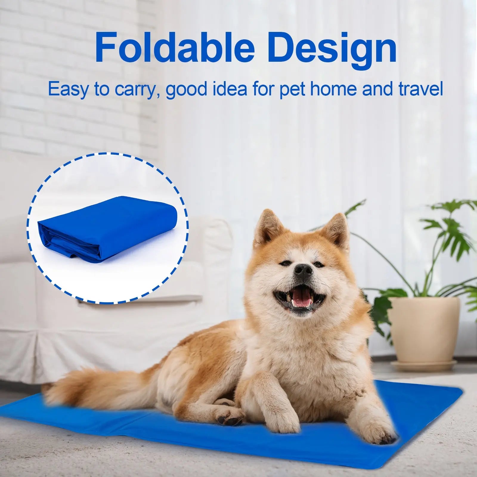 Dog Cooling Mat, Pet Cooling Mat for Dogs and Cats, Pressure Activated Dog Cooling Pad, No Water or Refrigeration Needed, Non-Toxic Gel - VINE GLOBAL