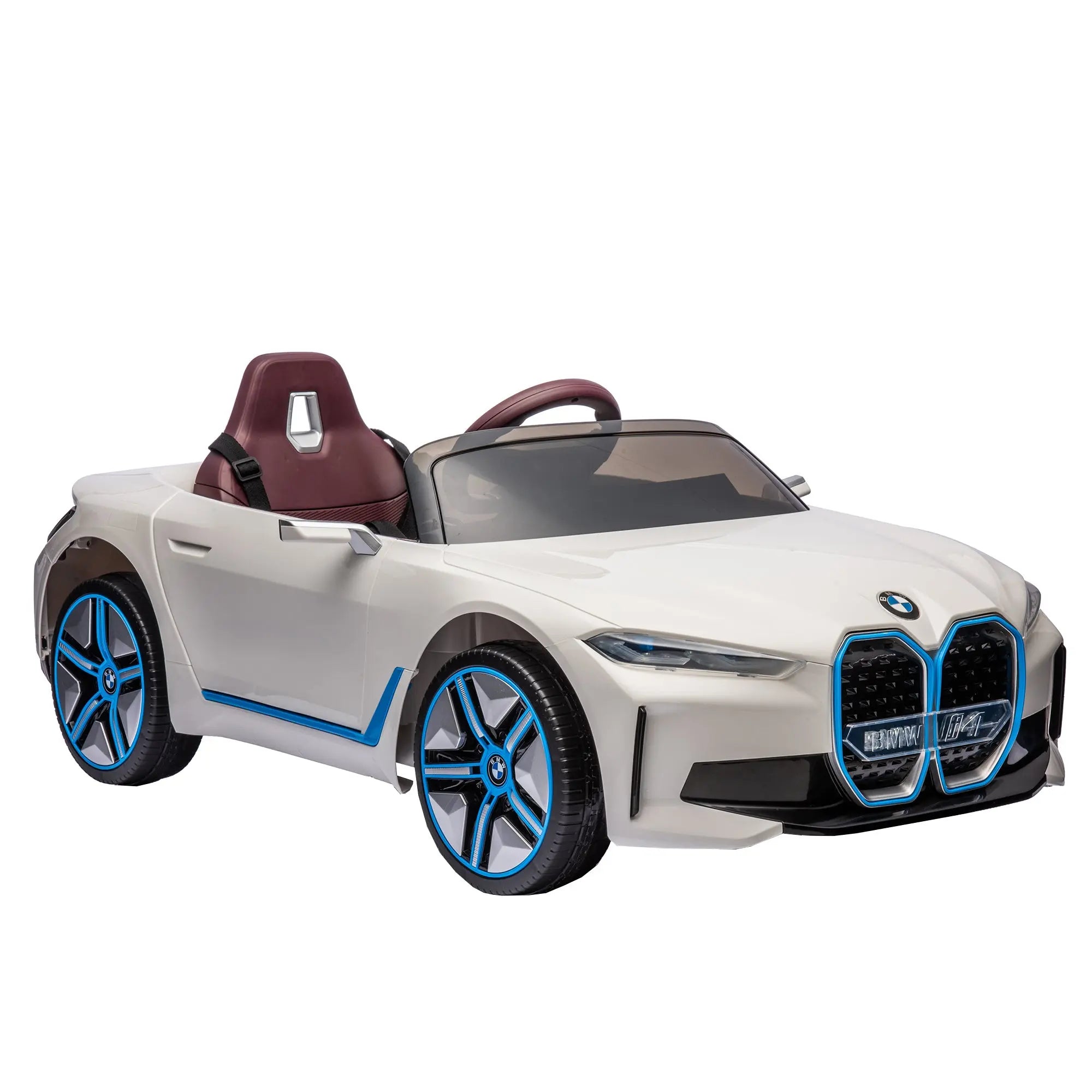 Licensed BMW I4,12v Kids ride on car 2.4G W/Parents Remote Control,electric car for kids,Three speed adjustable,Power display, USB,MP3 ,Bluetooth,LED light,Two-point safety belt,story - VINE GLOBAL