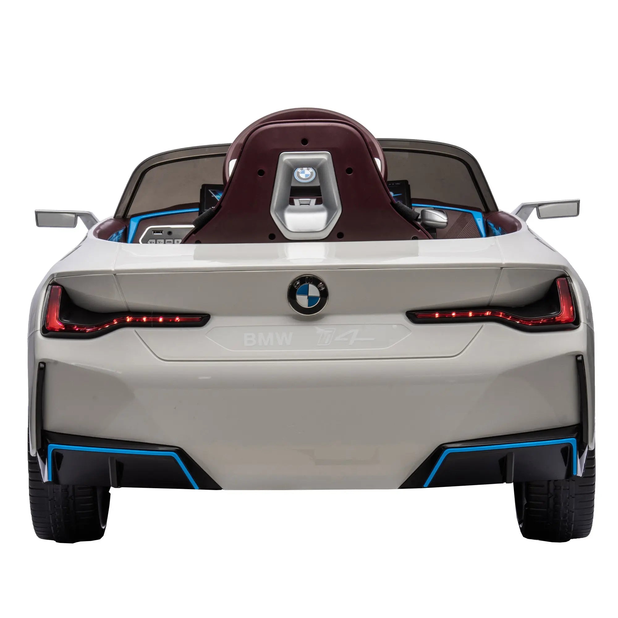 Licensed BMW I4,12v Kids ride on car 2.4G W/Parents Remote Control,electric car for kids,Three speed adjustable,Power display, USB,MP3 ,Bluetooth,LED light,Two-point safety belt,story - VINE GLOBAL