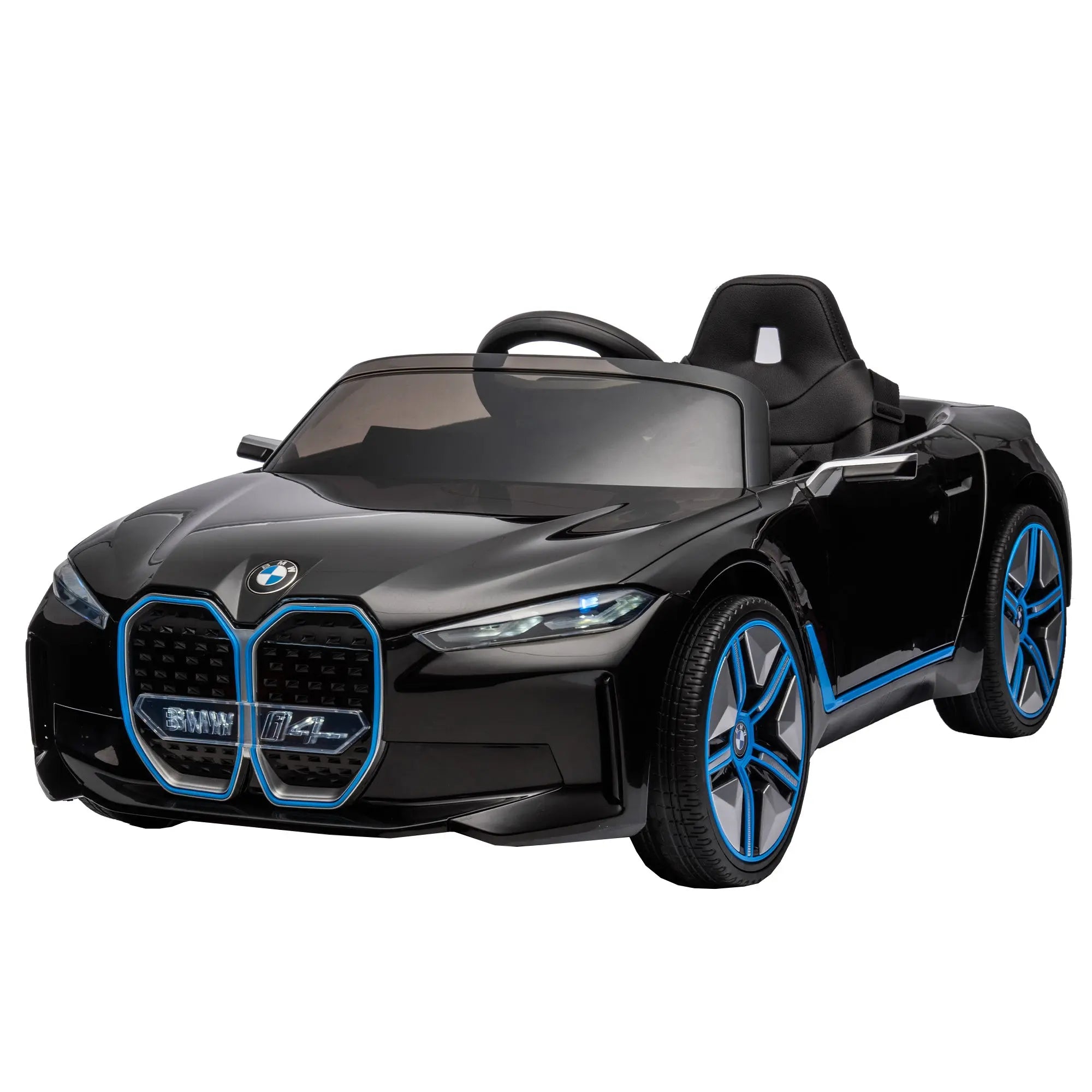 Licensed BMW I4,12v Kids ride on car 2.4G W/Parents Remote Control,electric car for kids,Three speed adjustable,Power display, USB,MP3 ,Bluetooth,LED light,Two-point safety belt,story - VINE GLOBAL