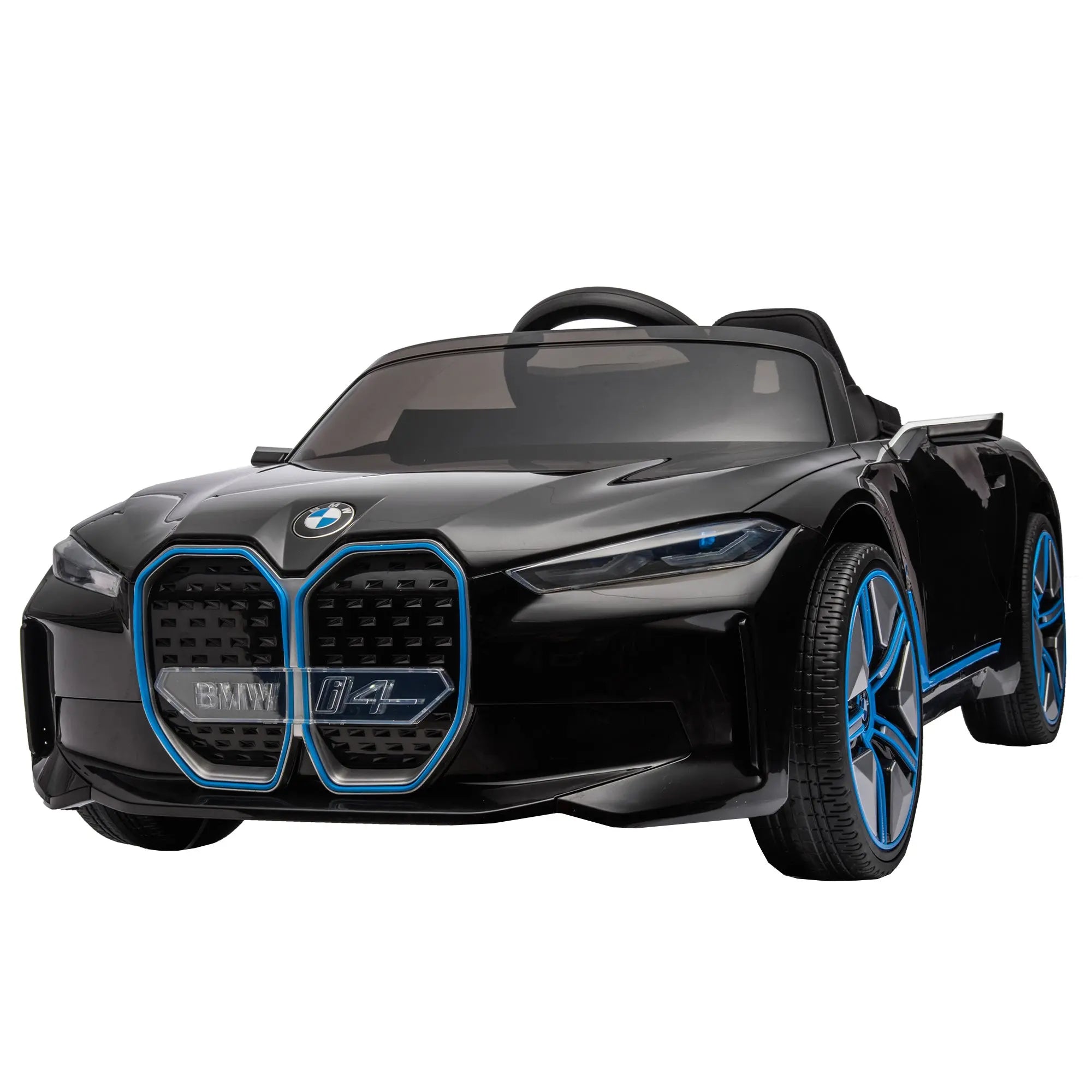 Licensed BMW I4,12v Kids ride on car 2.4G W/Parents Remote Control,electric car for kids,Three speed adjustable,Power display, USB,MP3 ,Bluetooth,LED light,Two-point safety belt,story - VINE GLOBAL