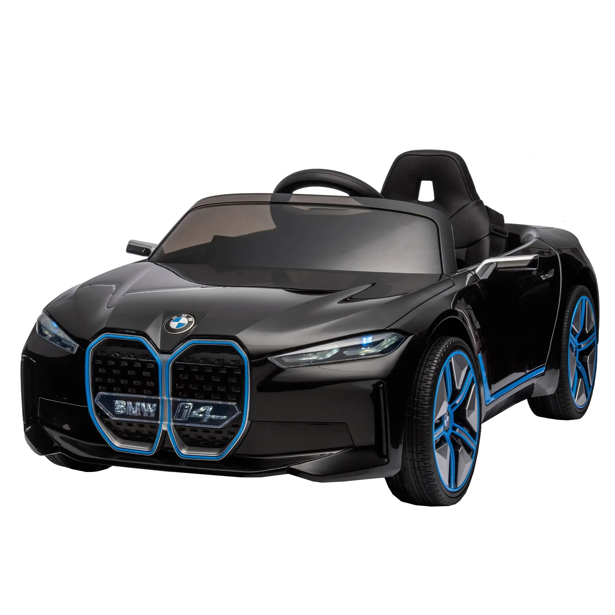 Licensed BMW I4,12v Kids ride on car 2.4G W/Parents Remote Control,electric car for kids,Three speed adjustable,Power display, USB,MP3 ,Bluetooth,LED light,Two-point safety belt,story - VINE GLOBAL