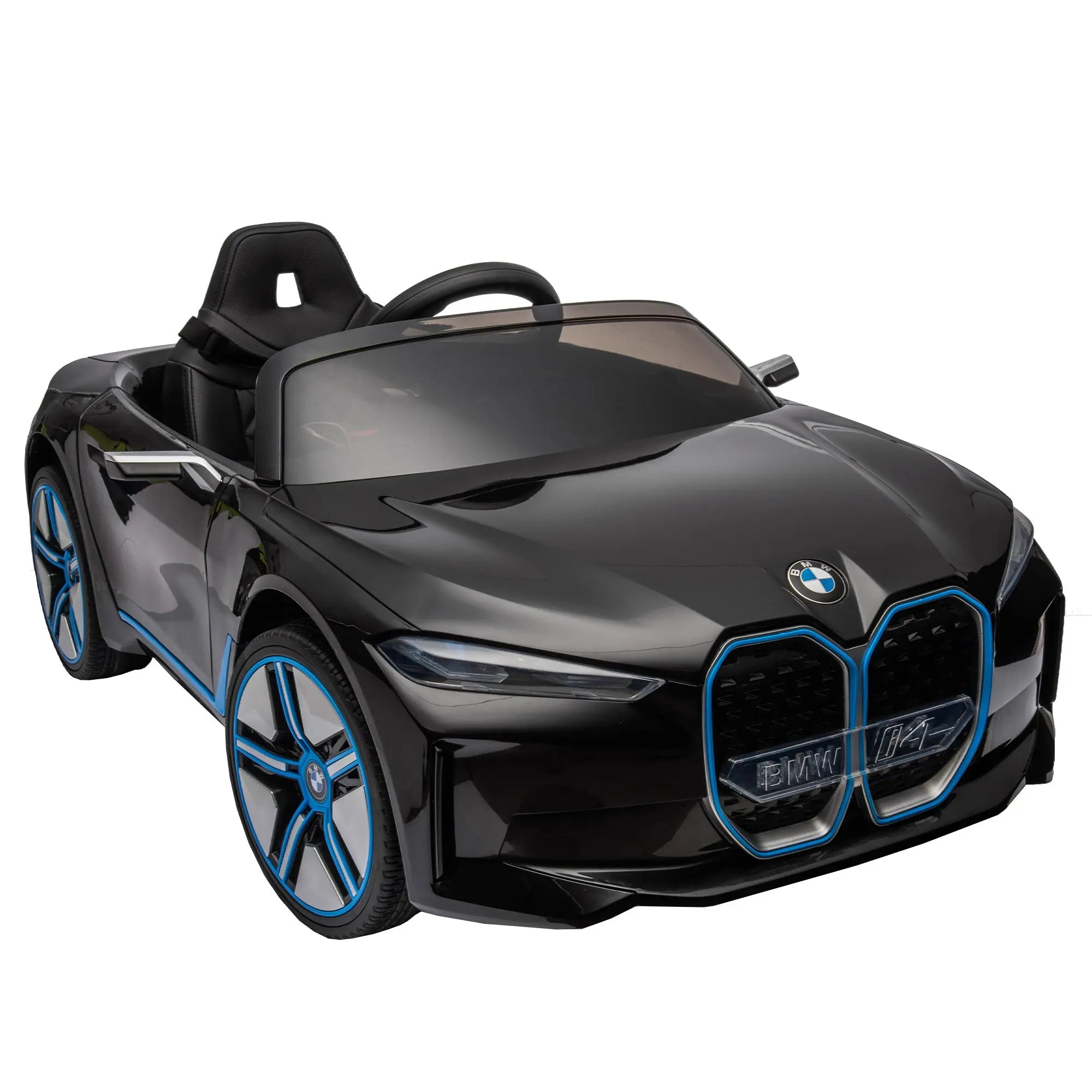 Licensed BMW I4,12v Kids ride on car 2.4G W/Parents Remote Control,electric car for kids,Three speed adjustable,Power display, USB,MP3 ,Bluetooth,LED light,Two-point safety belt,story - VINE GLOBAL