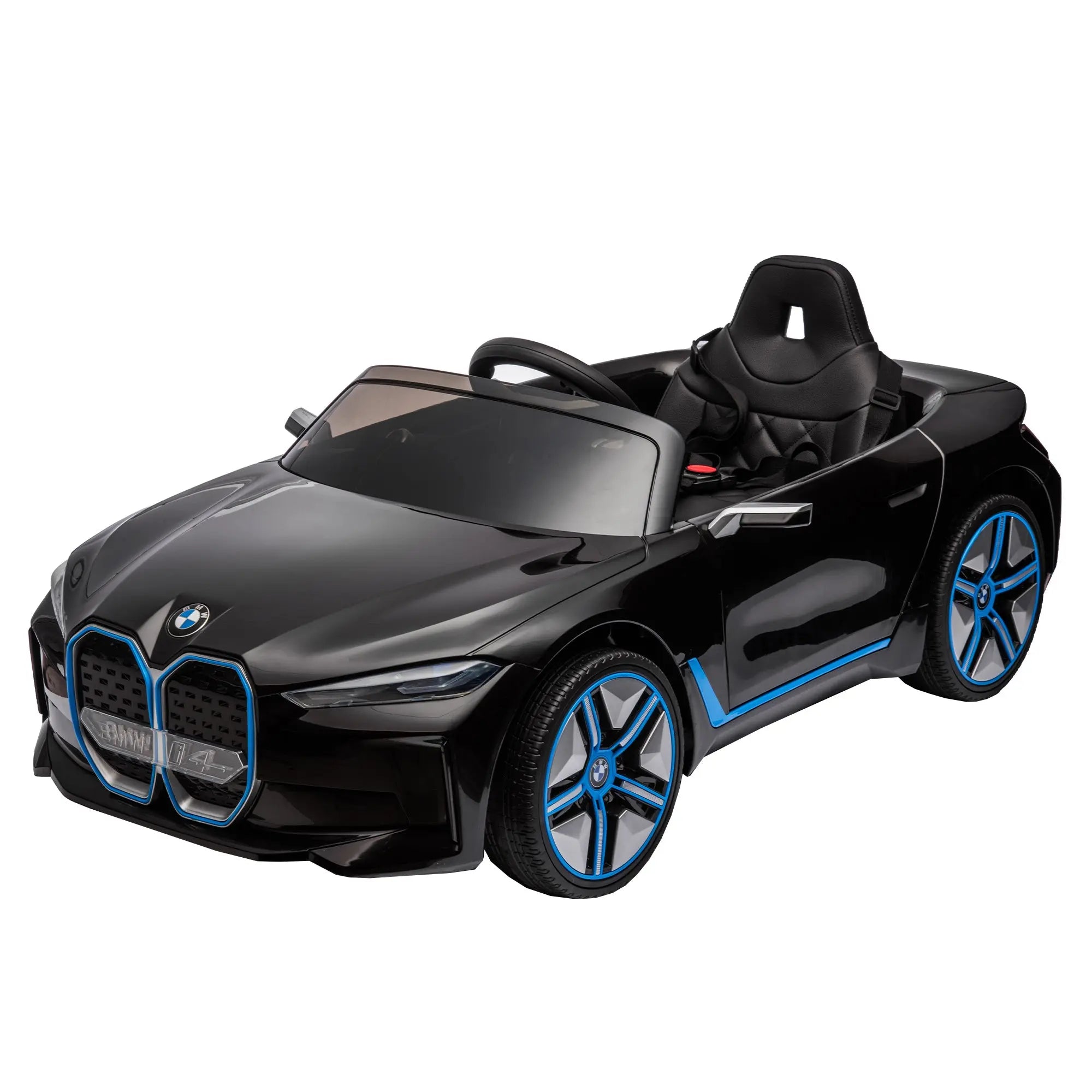 Licensed BMW I4,12v Kids ride on car 2.4G W/Parents Remote Control,electric car for kids,Three speed adjustable,Power display, USB,MP3 ,Bluetooth,LED light,Two-point safety belt,story - VINE GLOBAL