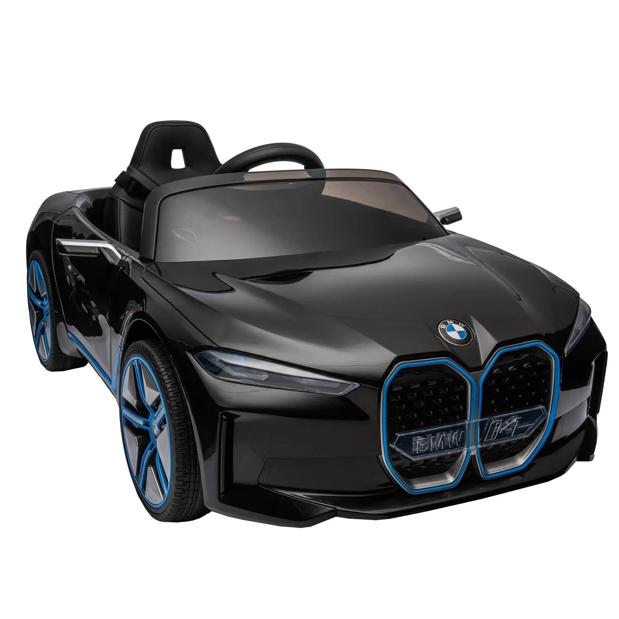 Licensed BMW I4,12v Kids ride on car 2.4G W/Parents Remote Control,electric car for kids,Three speed adjustable,Power display, USB,MP3 ,Bluetooth,LED light,Two-point safety belt,story - VINE GLOBAL