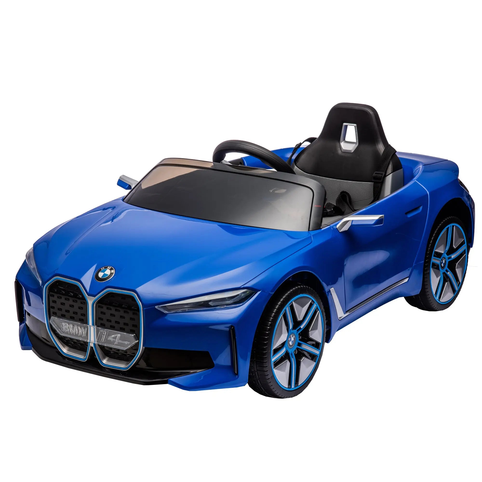 Licensed BMW I4,12v Kids ride on car 2.4G W/Parents Remote Control,electric car for kids,Three speed adjustable,Power display, USB,MP3 ,Bluetooth,LED light,Two-point safety belt,story - VINE GLOBAL