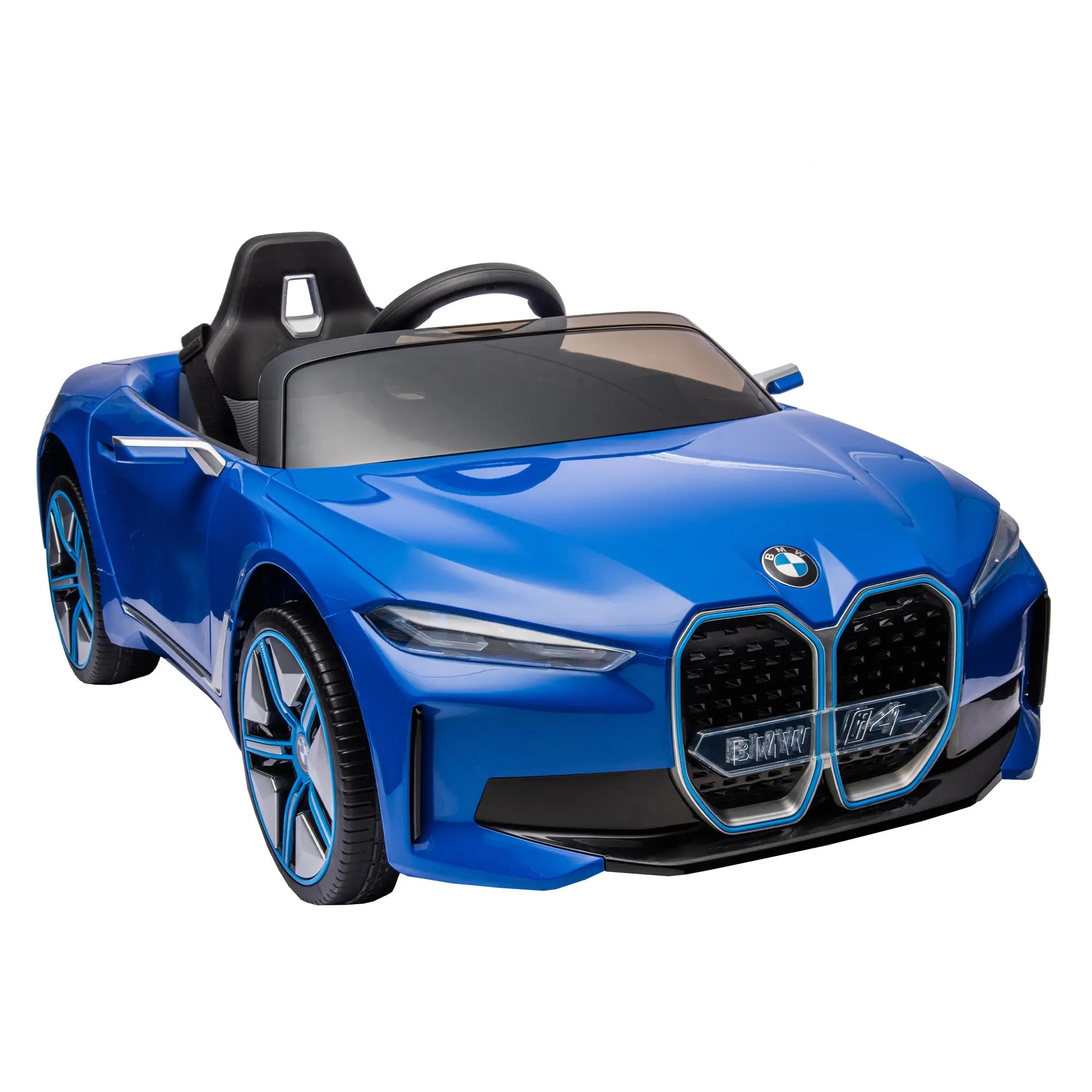 Licensed BMW I4,12v Kids ride on car 2.4G W/Parents Remote Control,electric car for kids,Three speed adjustable,Power display, USB,MP3 ,Bluetooth,LED light,Two-point safety belt,story - VINE GLOBAL