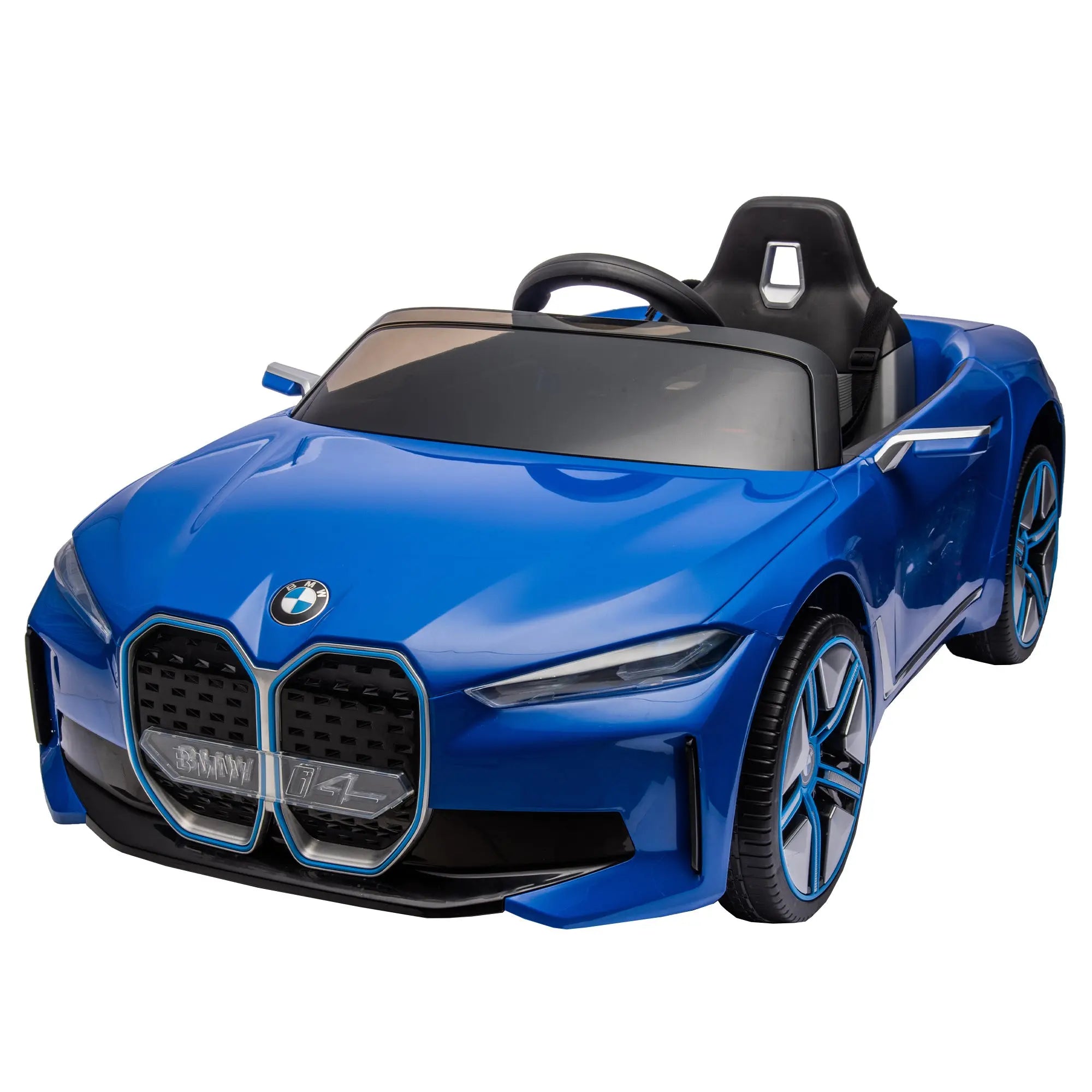 Licensed BMW I4,12v Kids ride on car 2.4G W/Parents Remote Control,electric car for kids,Three speed adjustable,Power display, USB,MP3 ,Bluetooth,LED light,Two-point safety belt,story - VINE GLOBAL