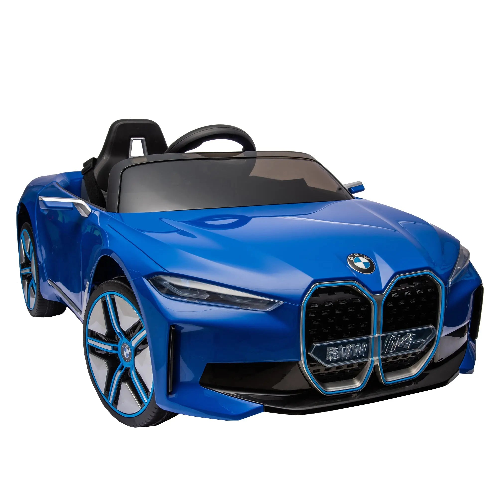 Licensed BMW I4,12v Kids ride on car 2.4G W/Parents Remote Control,electric car for kids,Three speed adjustable,Power display, USB,MP3 ,Bluetooth,LED light,Two-point safety belt,story - VINE GLOBAL