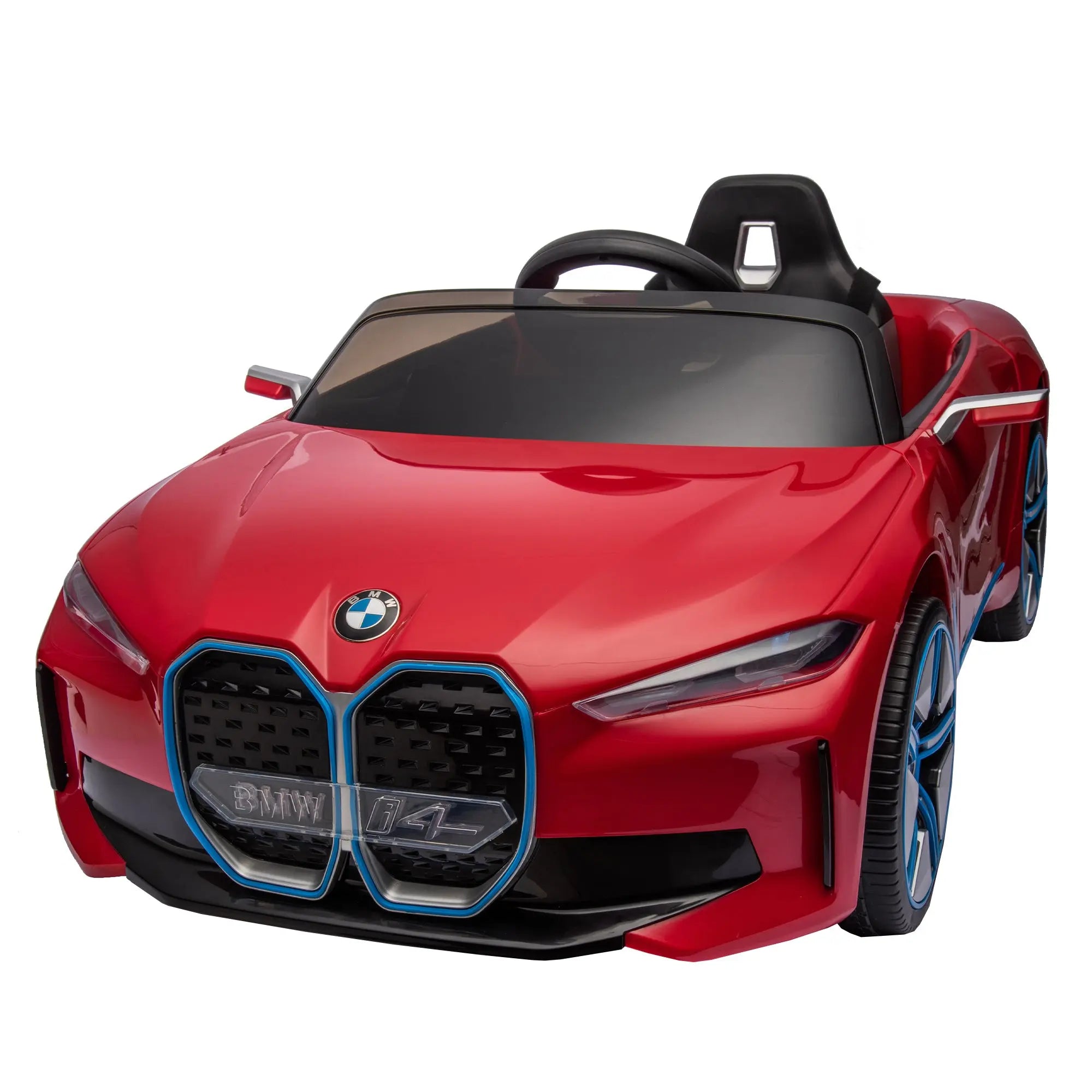 Licensed BMW I4,12v Kids ride on car 2.4G W/Parents Remote Control,electric car for kids,Three speed adjustable,Power display, USB,MP3 ,Bluetooth,LED light,Two-point safety belt,story - VINE GLOBAL