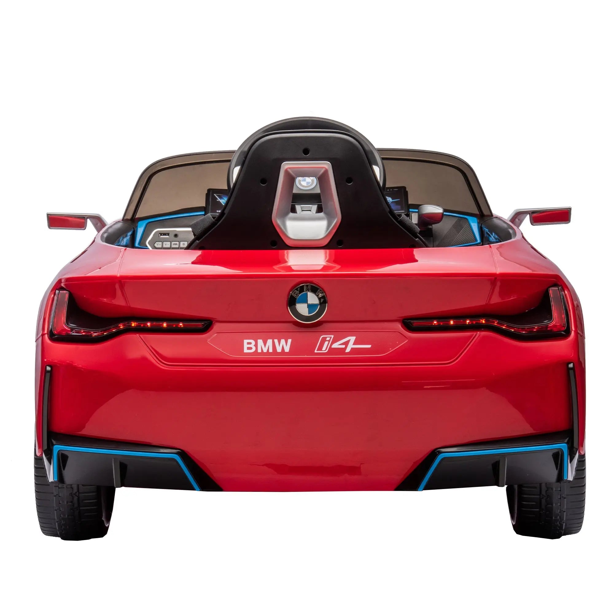 Licensed BMW I4,12v Kids ride on car 2.4G W/Parents Remote Control,electric car for kids,Three speed adjustable,Power display, USB,MP3 ,Bluetooth,LED light,Two-point safety belt,story - VINE GLOBAL