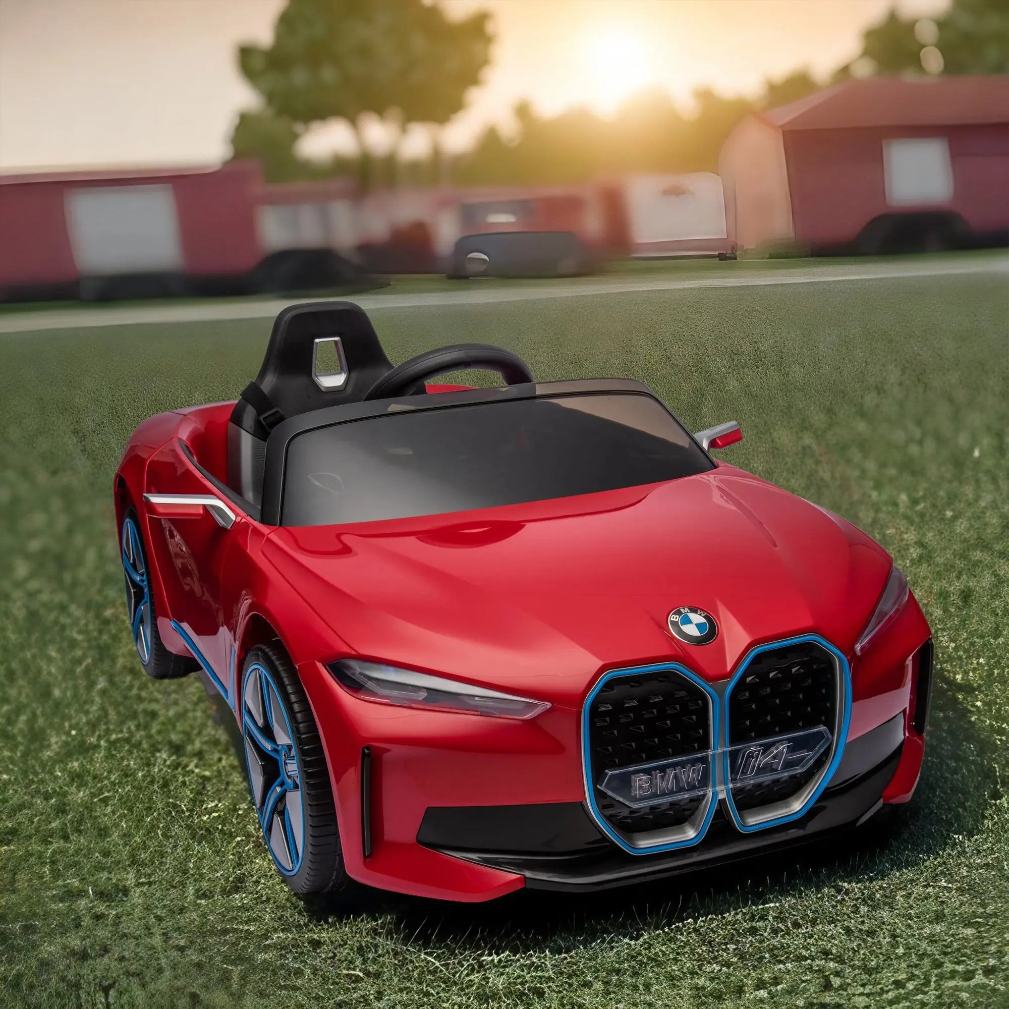Licensed BMW I4,12v Kids ride on car 2.4G W/Parents Remote Control,electric car for kids,Three speed adjustable,Power display, USB,MP3 ,Bluetooth,LED light,Two-point safety belt,story - VINE GLOBAL