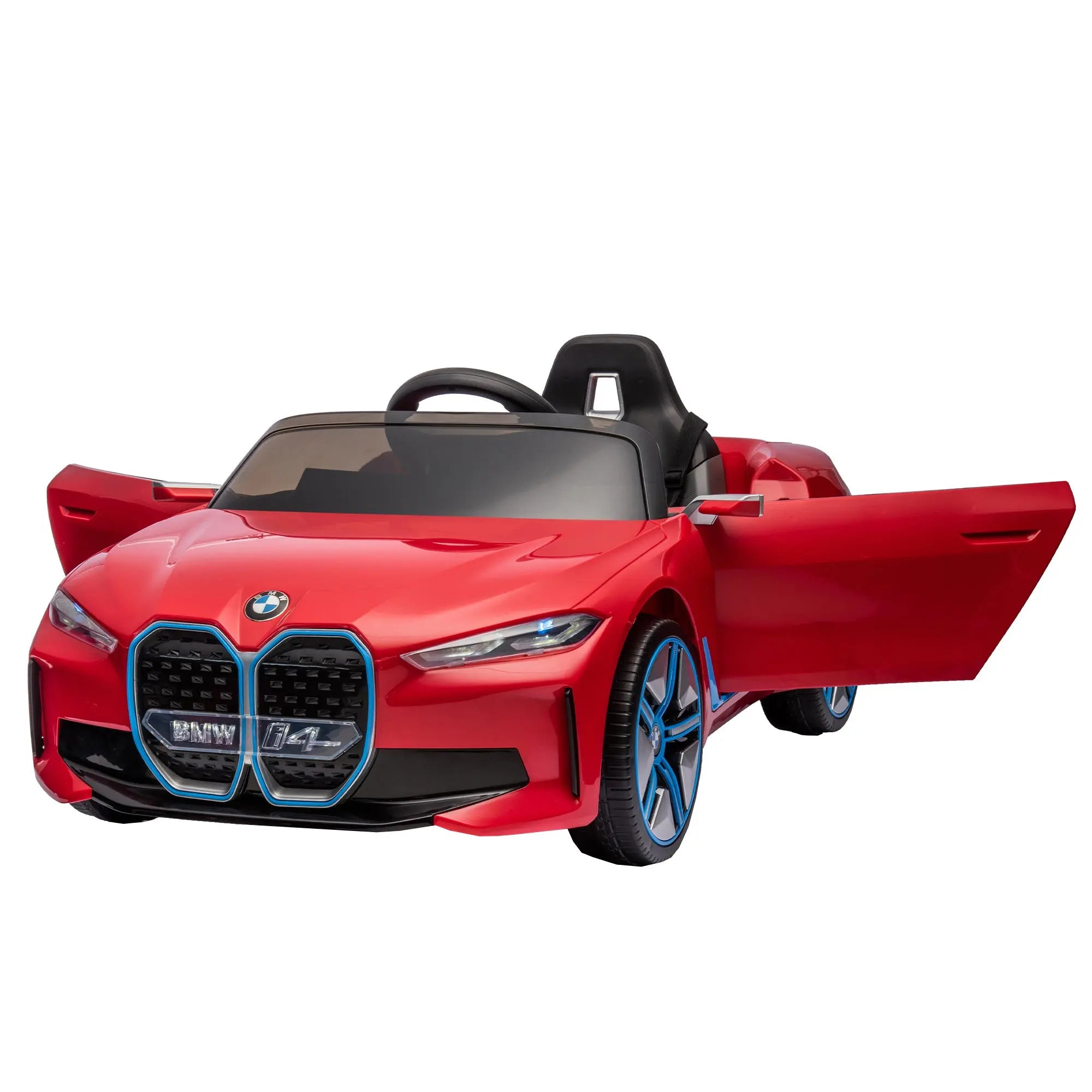Licensed BMW I4,12v Kids ride on car 2.4G W/Parents Remote Control,electric car for kids,Three speed adjustable,Power display, USB,MP3 ,Bluetooth,LED light,Two-point safety belt,story - VINE GLOBAL