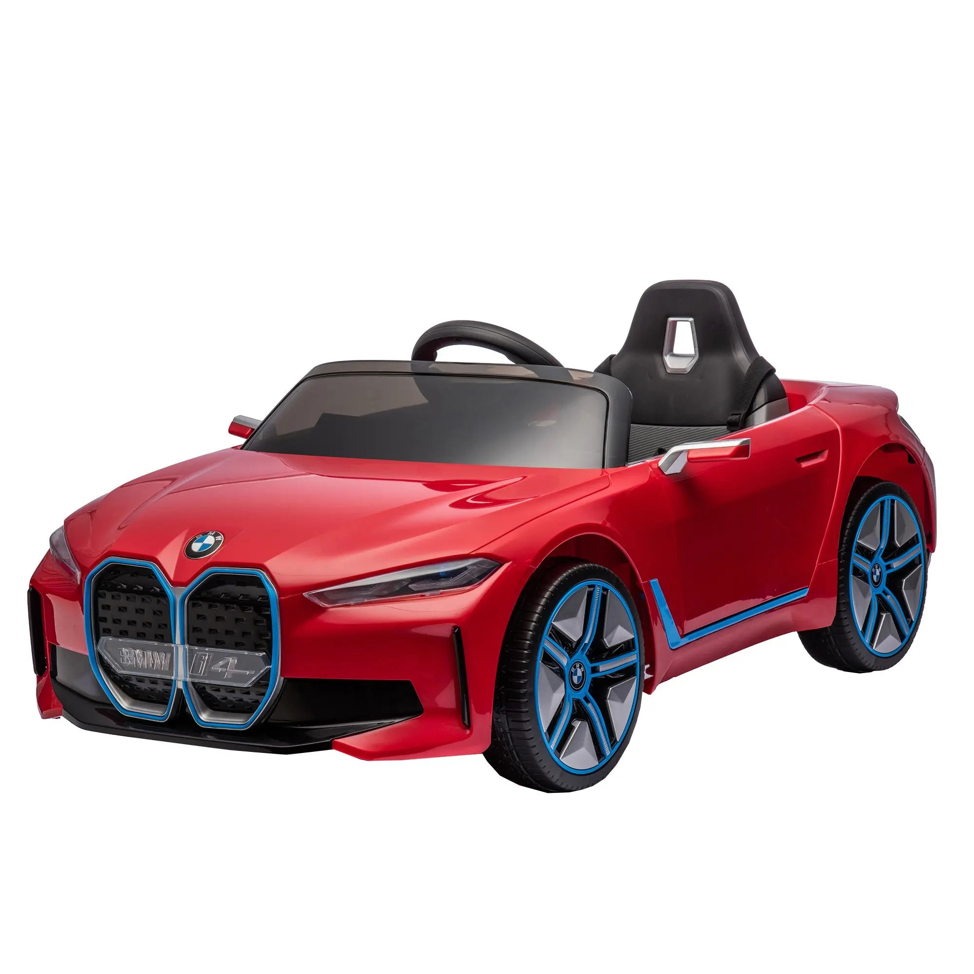 Licensed BMW I4,12v Kids ride on car 2.4G W/Parents Remote Control,electric car for kids,Three speed adjustable,Power display, USB,MP3 ,Bluetooth,LED light,Two-point safety belt,story - VINE GLOBAL