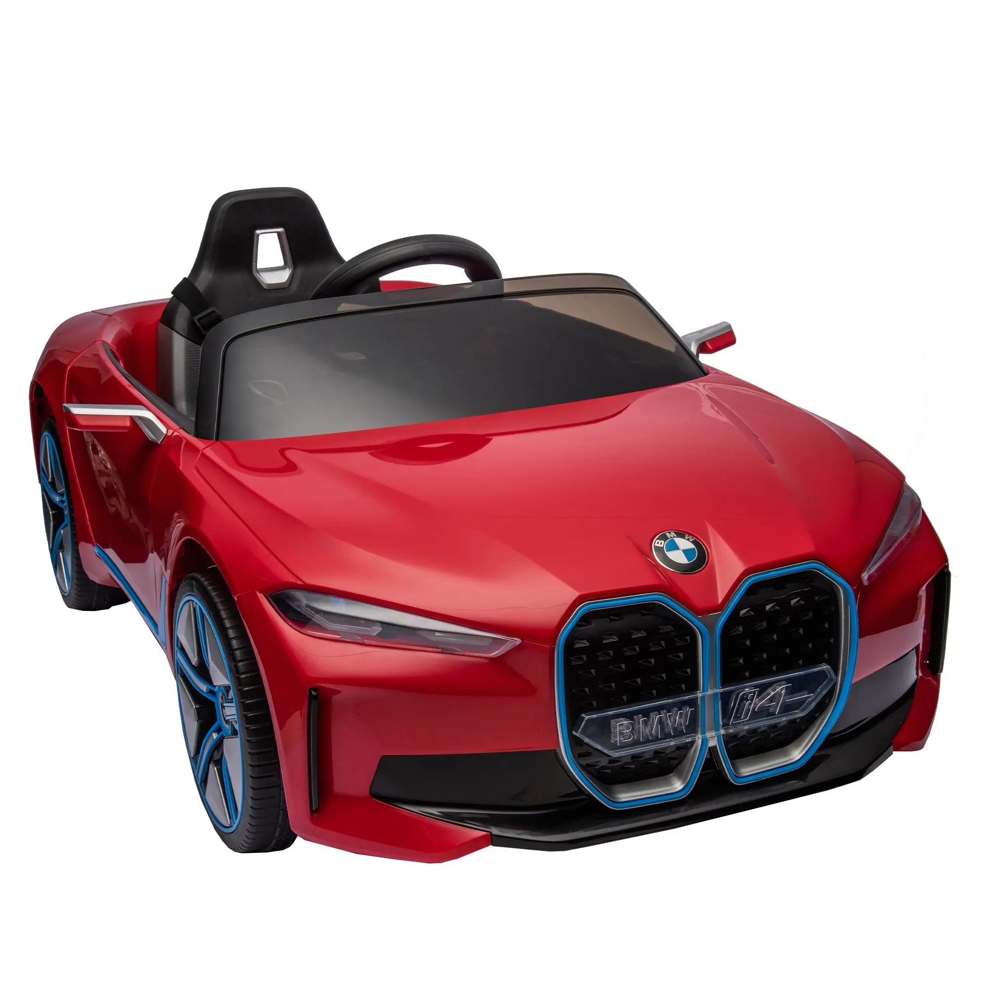 Licensed BMW I4,12v Kids ride on car 2.4G W/Parents Remote Control,electric car for kids,Three speed adjustable,Power display, USB,MP3 ,Bluetooth,LED light,Two-point safety belt,story - VINE GLOBAL