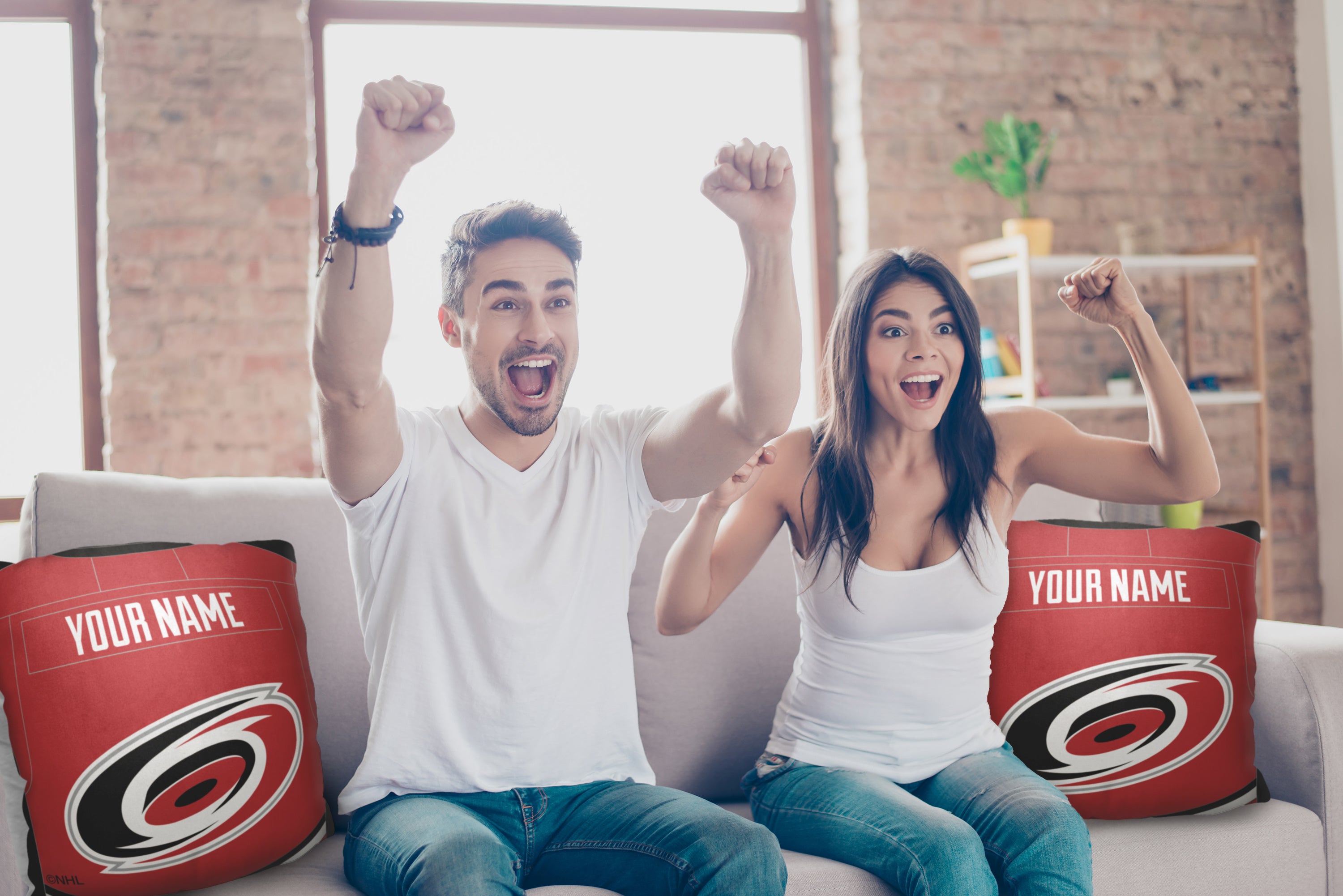 [Personalization Only] Official NHL Jersey Personalized Pillow - Hurricanes - VINE GLOBAL