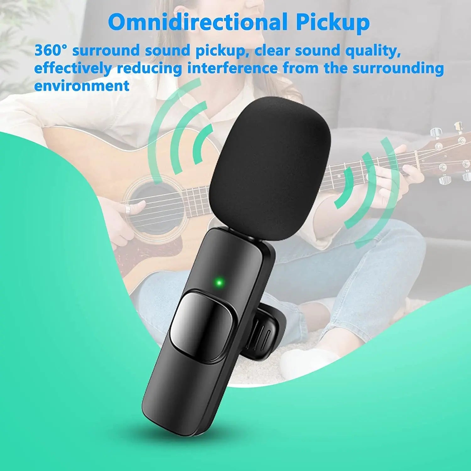 Wireless Lavalier Lapel Microphone For IPhone IPad Professional Wireless Clip Mic - Cordless Omnidirectional Condenser Recording Mic For Interview Video Podcast Vlog YouTube - VINE GLOBAL