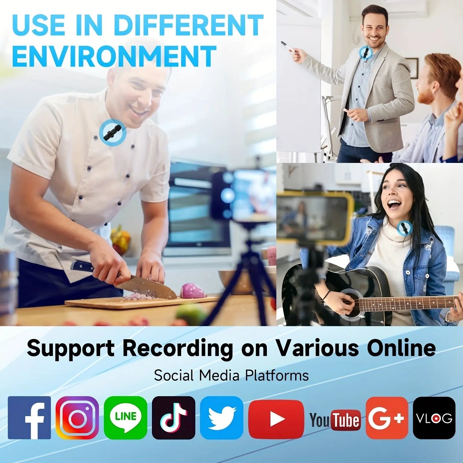 Wireless Lavalier Lapel Microphone For IPhone IPad Professional Wireless Clip Mic - Cordless Omnidirectional Condenser Recording Mic For Interview Video Podcast Vlog YouTube - VINE GLOBAL