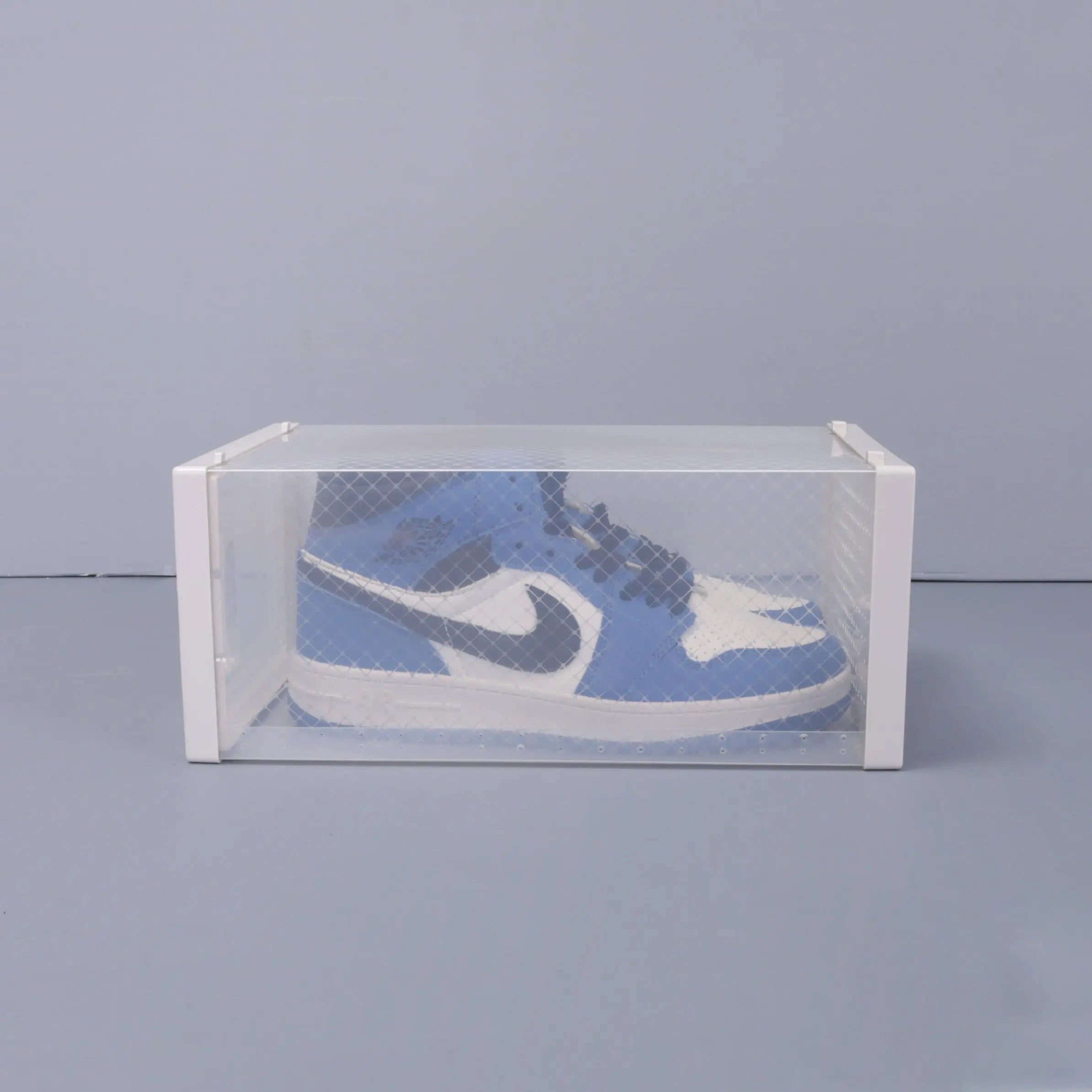 Set of 12 Stackable Clear Plastic Transparent Shoe Storage Box in Home - VINE GLOBAL