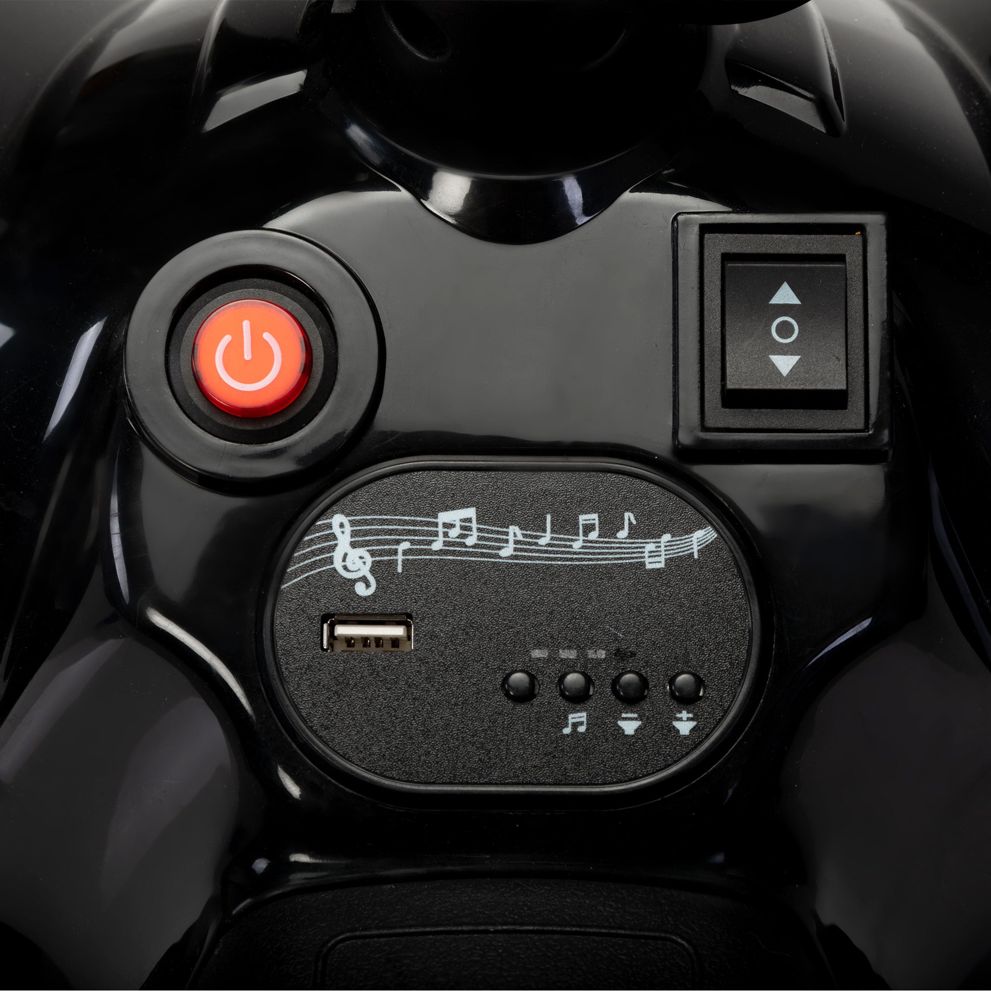 Kids Ride-on ATV, 6V Battery Powered Electric Quad Car with Music, LED Lights and Spray Device, 4 Wheeled Ride-on Toy for Toddlers Age 3-5, Black - VINE GLOBAL