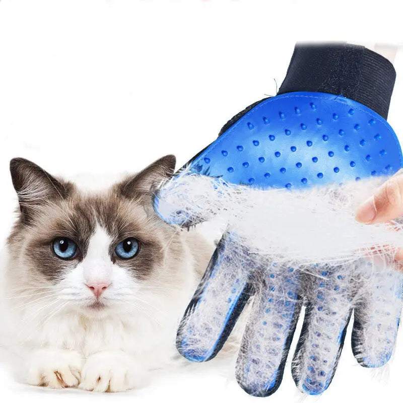 Cute Smart Upgrade Version 259 Tips Pet Hair Remover Gloves Pet Grooming Brush Gloves ( Right hand ) - VINE GLOBAL