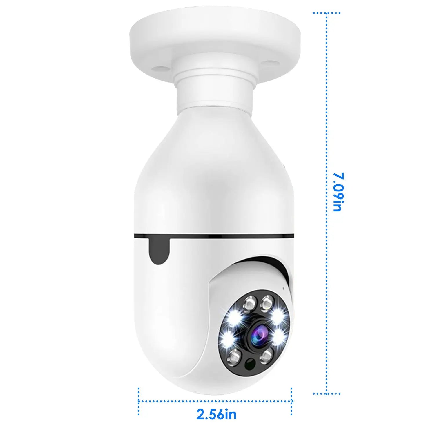 E27 WiFi Bulb Camera 1080P FHD WiFi IP Pan Tilt Security Surveillance Camera - VINE GLOBAL