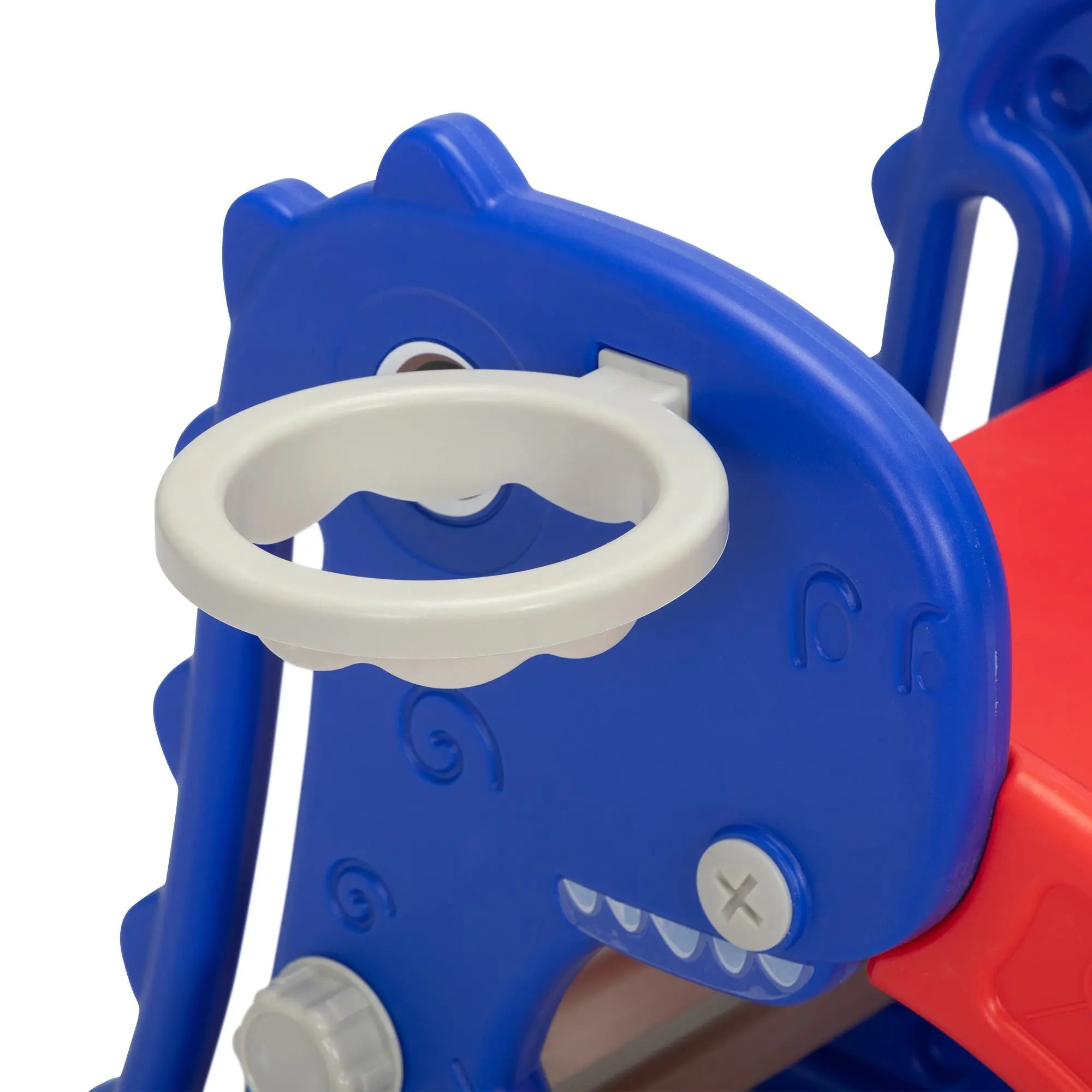 3 in 1 Freestanding Toddler Slide;  Indoor Outdoor Playground with Basketball Hoop and Ball for Kids Under 3 Years - VINE GLOBAL