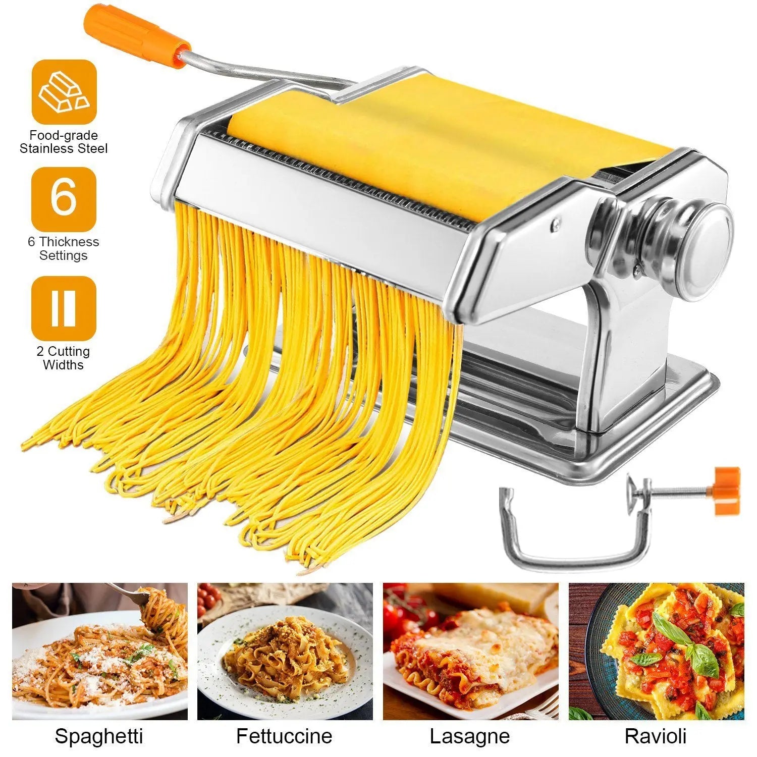 Pasta Maker Roller Machine Fettuccine Noodle Maker - VINE GLOBAL