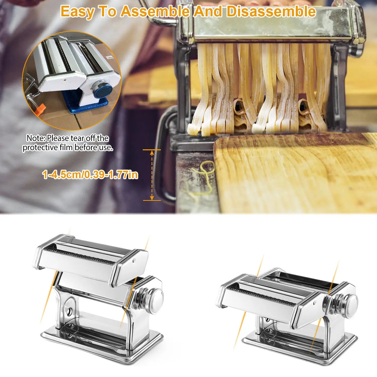 Pasta Maker Roller Machine Fettuccine Noodle Maker - VINE GLOBAL