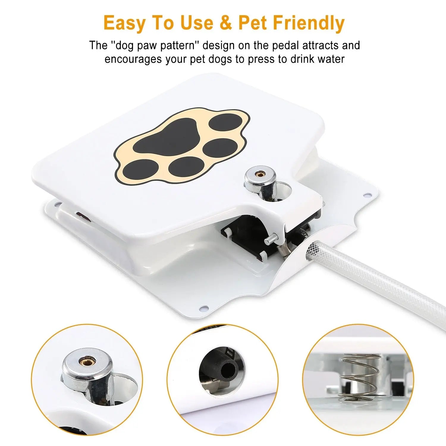 Dog Water Fountain Outdoor Dog Pet Water Dispenser Step-on Activated Sprinkler - VINE GLOBAL