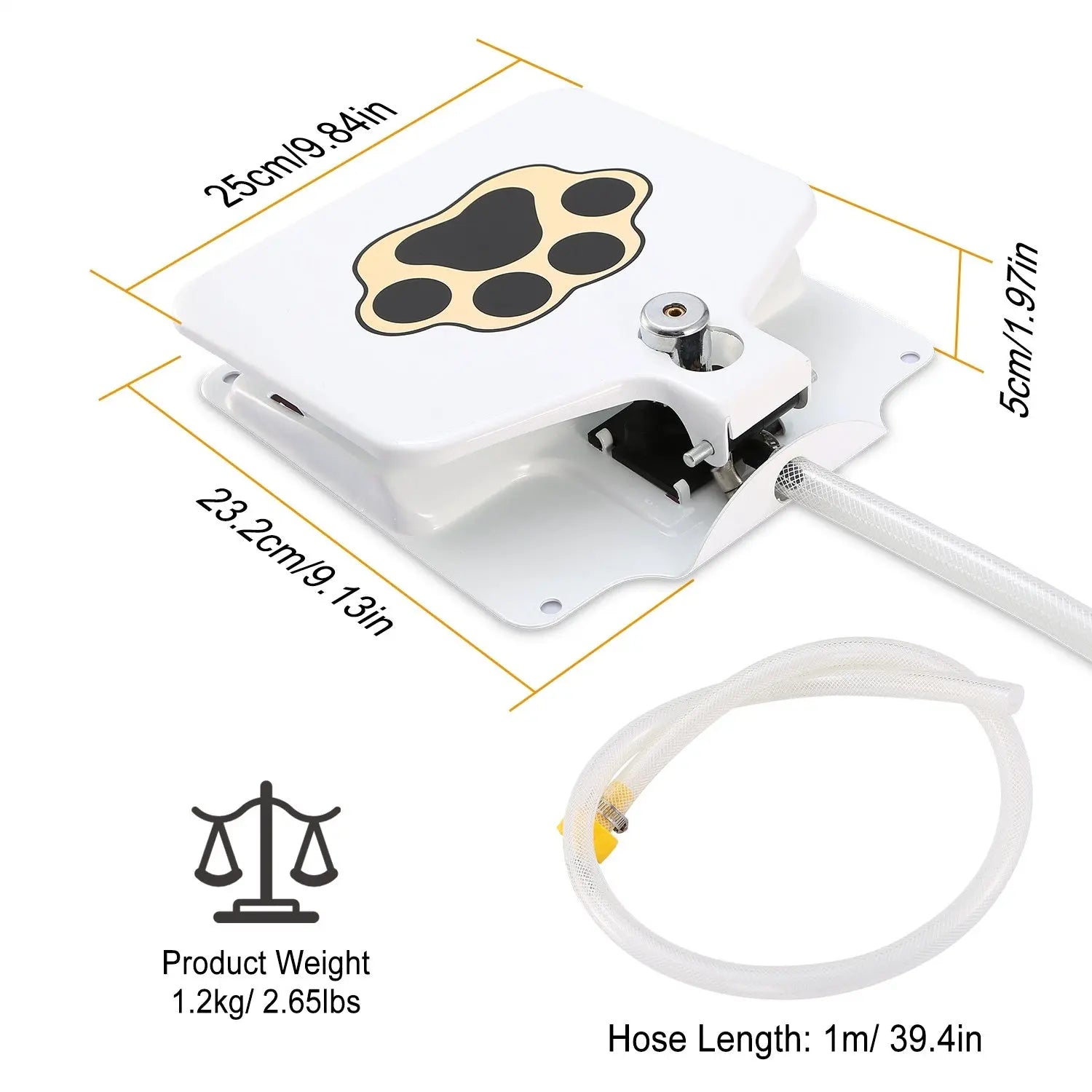 Dog Water Fountain Outdoor Dog Pet Water Dispenser Step-on Activated Sprinkler - VINE GLOBAL