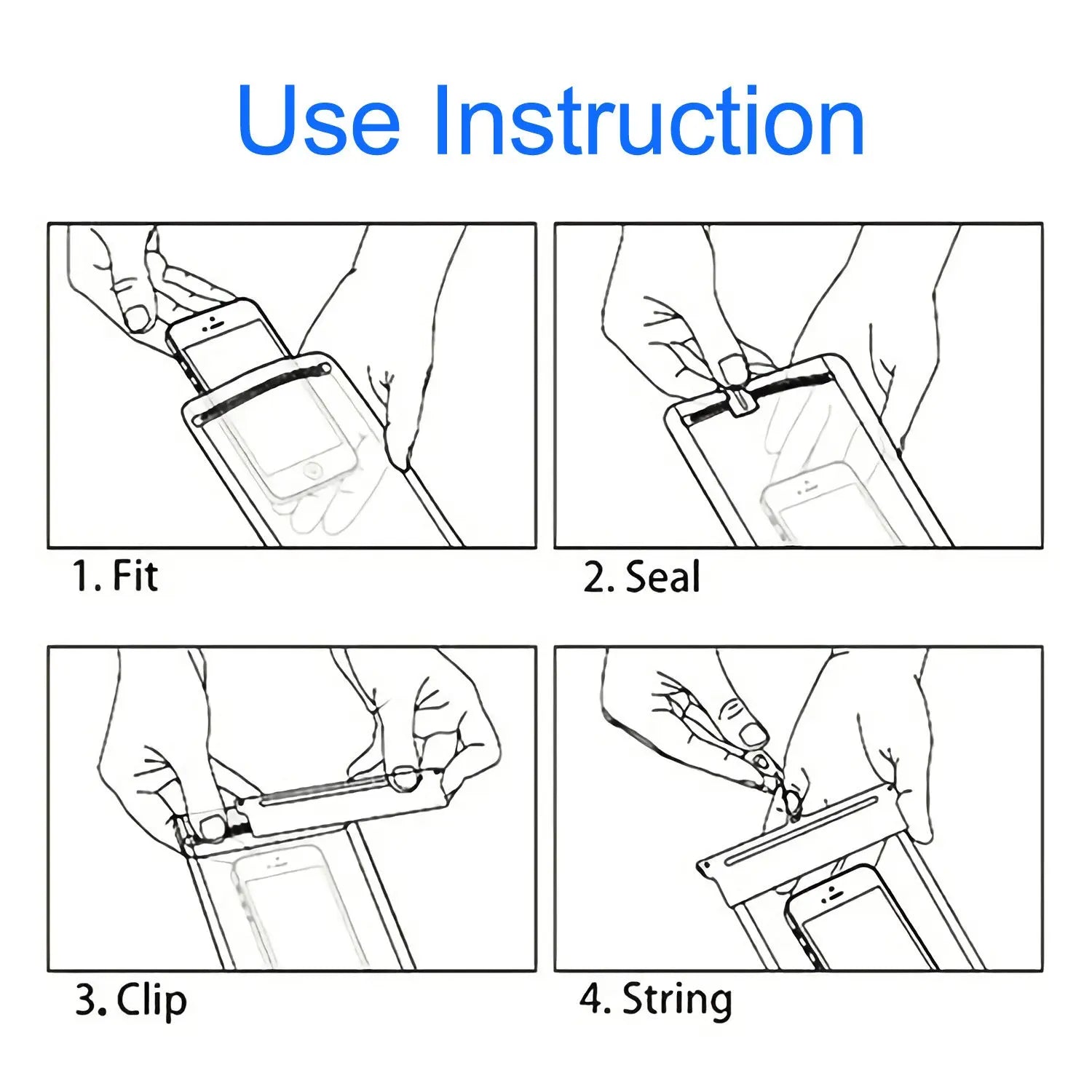 Universal IPX8 Waterproof Phone Pouch Dry Bag Case Underwater Protective High Touch Sensitive - VINE GLOBAL