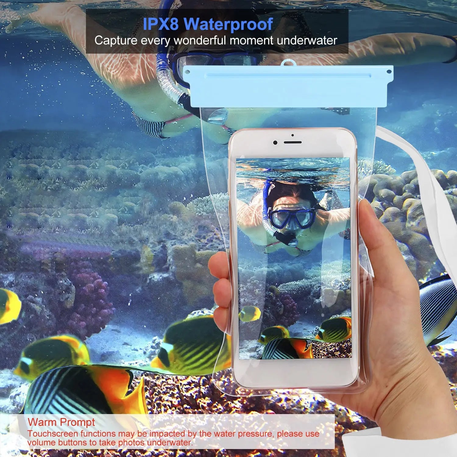 Universal IPX8 Waterproof Phone Pouch Dry Bag Case Underwater Protective High Touch Sensitive - VINE GLOBAL
