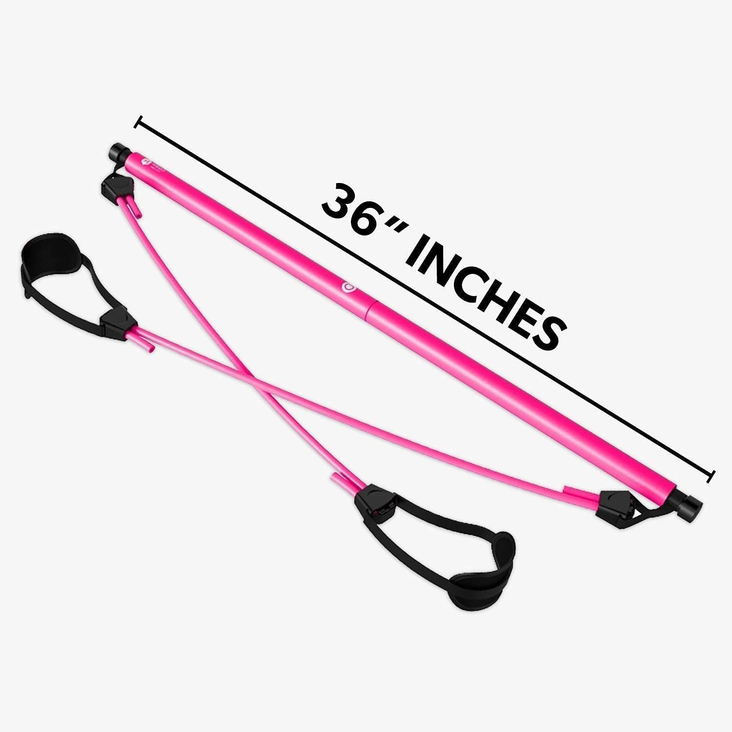 2 Latex Exercise Resistance Band - 2-Section Sticks - All-in-one Strength Weights Equipment for Body Fitness Squat Yoga - VINE GLOBAL