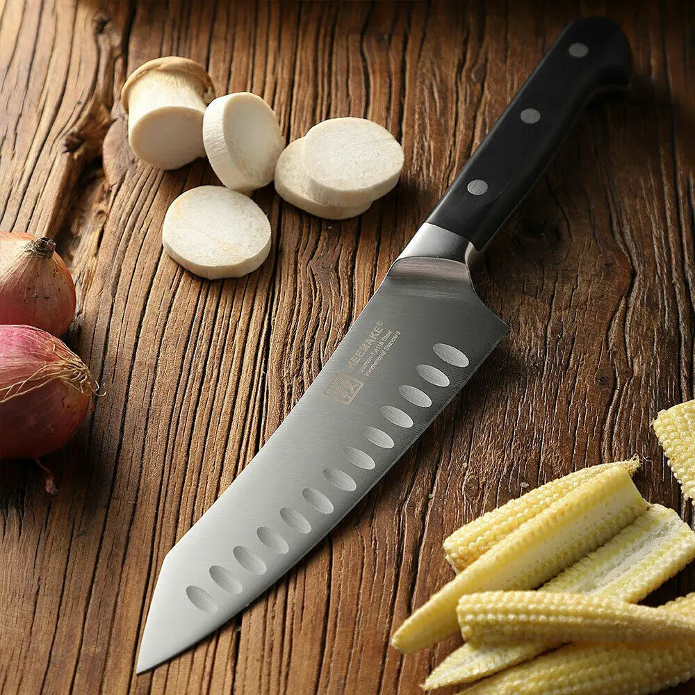 2Pcs Chef Knife Set Stainless steel Kitchen Shears Scissor Cutlery Slicing Gift - VINE GLOBAL