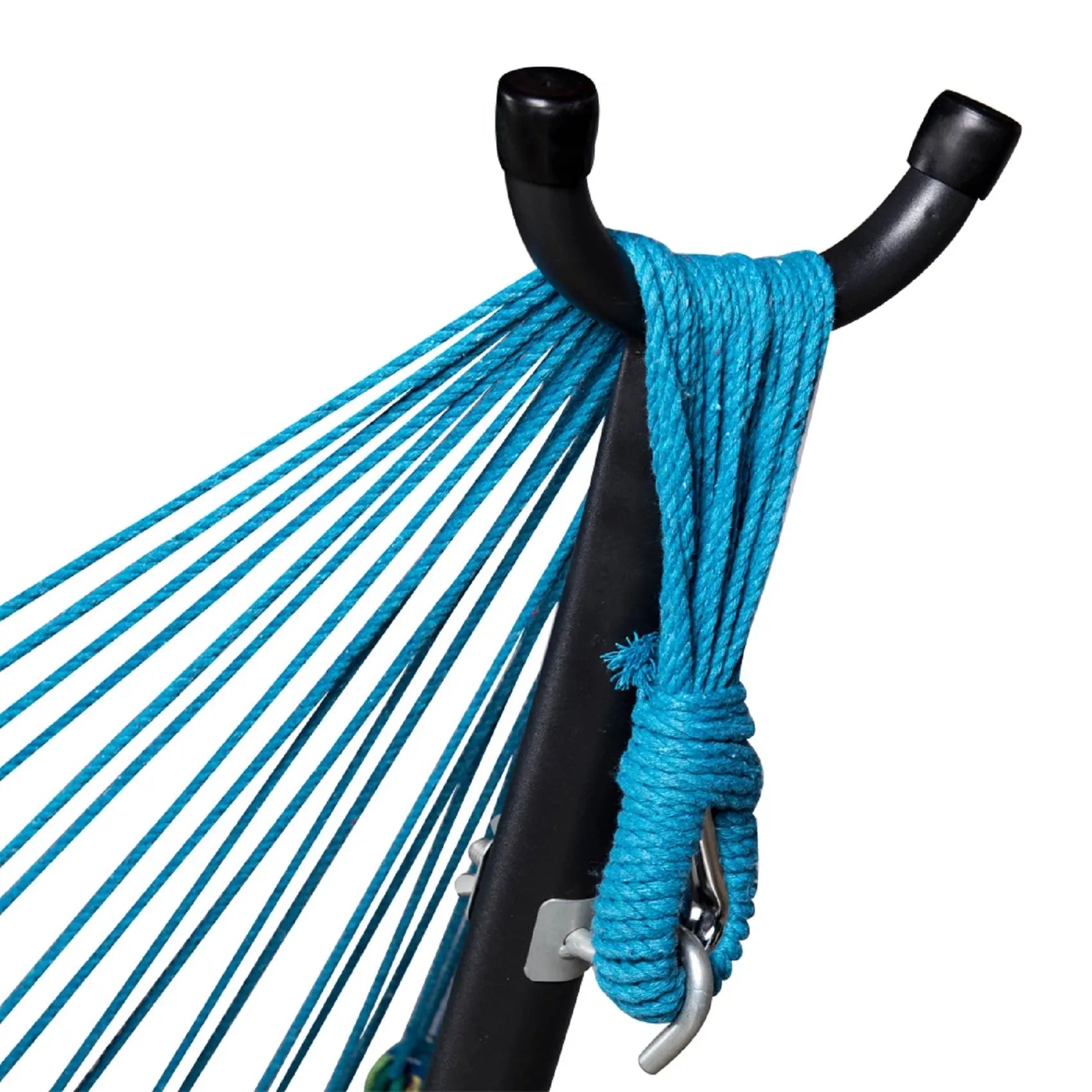 Double Hammock with Space Saving Steel Stand Includes Portable Carrying Case and Head Pillow, 450 Pounds Capacity - VINE GLOBAL