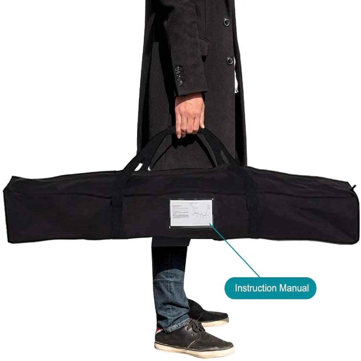 Double Hammock with Space Saving Steel Stand Includes Portable Carrying Case and Head Pillow, 450 Pounds Capacity - VINE GLOBAL