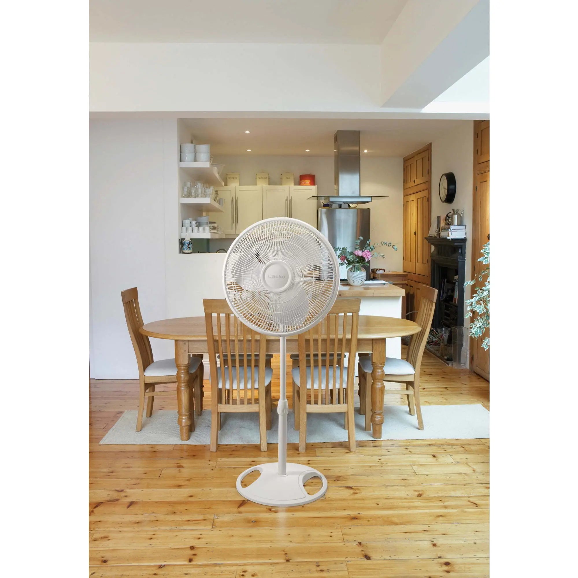 Oscillating Adjustable Pedestal Fan with 3-Speeds, 47" H, Black, - VINE GLOBAL