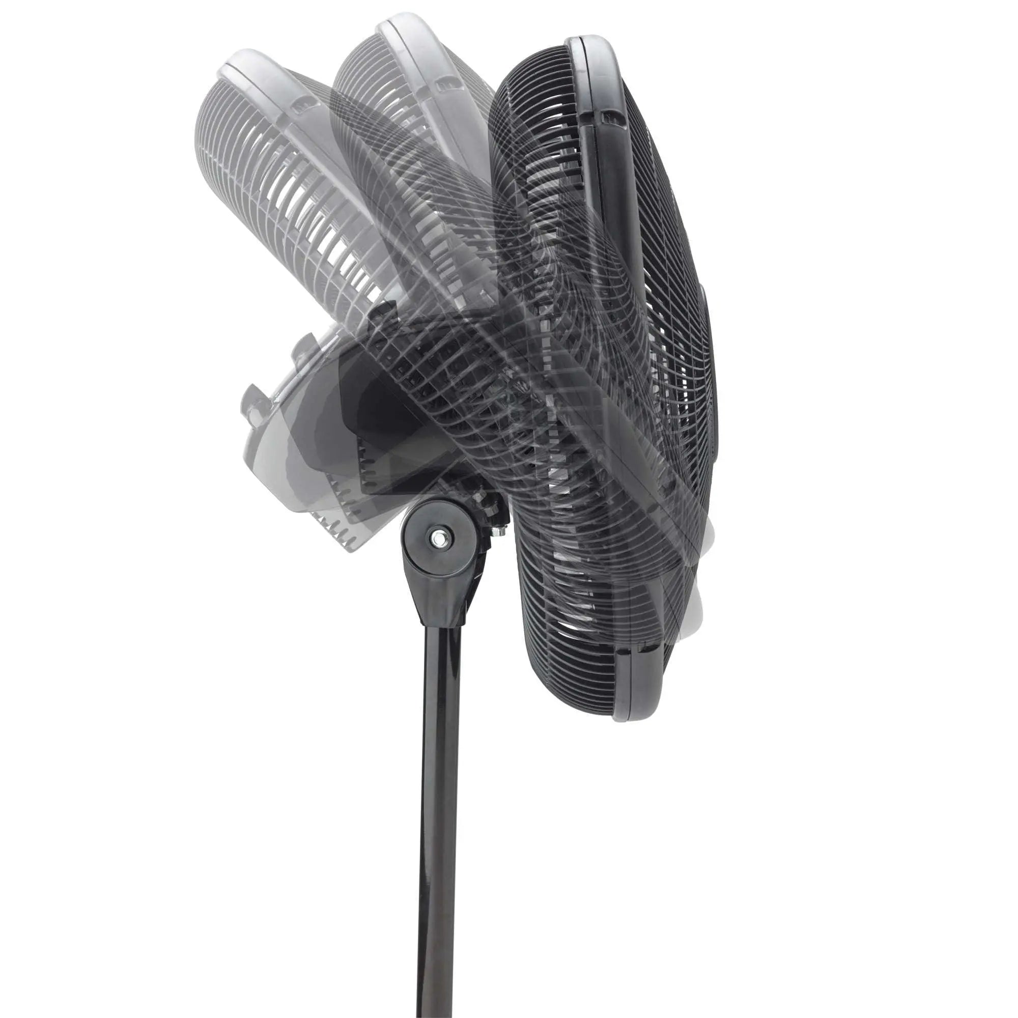 Oscillating Adjustable Pedestal Fan with 3-Speeds, 47" H, Black, - VINE GLOBAL