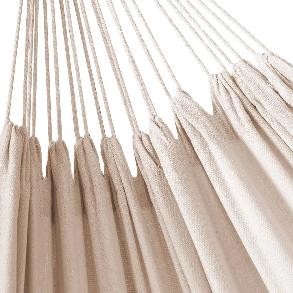 Double Hammock with Space Saving Steel Stand Includes Portable Carrying Case and Head Pillow, 450 Pounds Capacity - VINE GLOBAL