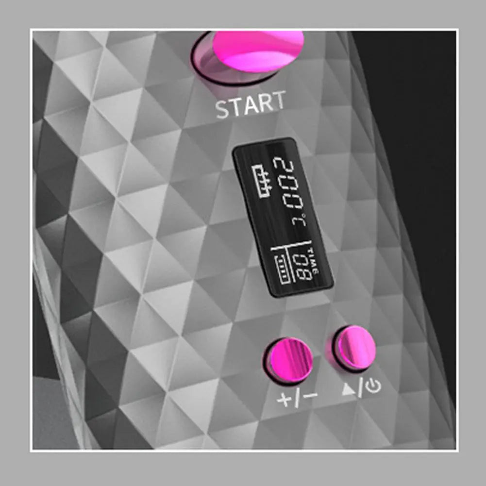 Electric LCD Display Automatic Rotating Cordless Hair Curler Fast Curling Iron Tongs Portable USB Rechargeable With Comb Safe USB Cordless Automatic Rotating Hair Curler Hair Waver Curling Iron - VINE GLOBAL