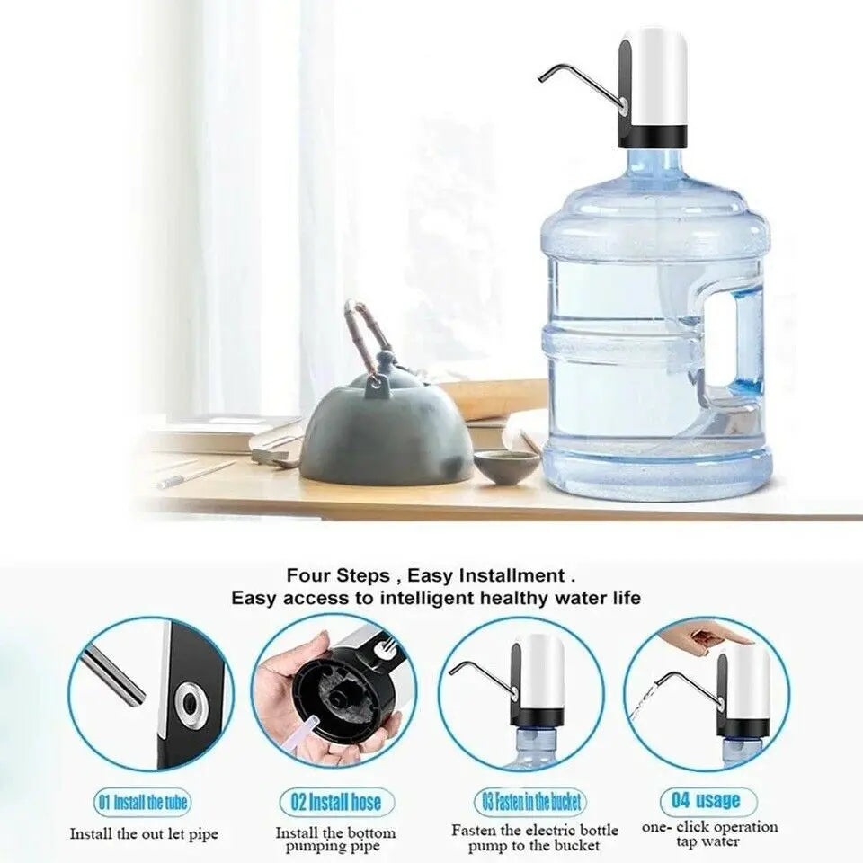 Water Bottle Electric Automatic Universal Dispenser 5 Gallon USB USB Water Dispenser Automatic Drinking Water Bottle Electric Water Bottle Pump Usb Rechargeable Automatic - VINE GLOBAL