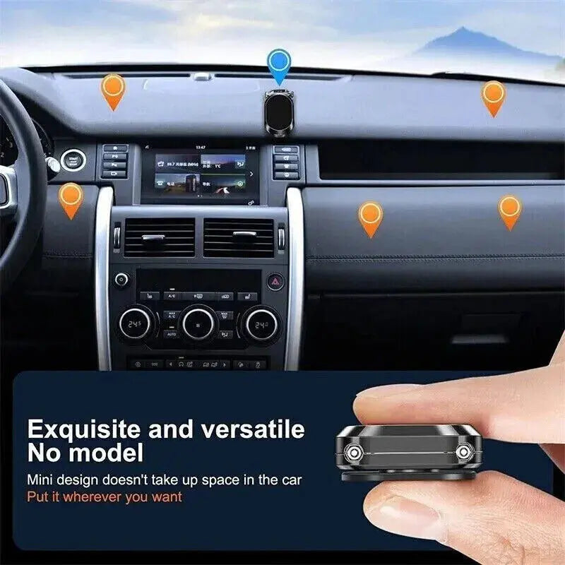 Magnetic Phone Holder For Car, Dashboard Car Phone Holder Mount Magnetic Stainless Steel Car Phone Holder - Dashboard Mount, Water-resistant, Rotatable - VINE GLOBAL