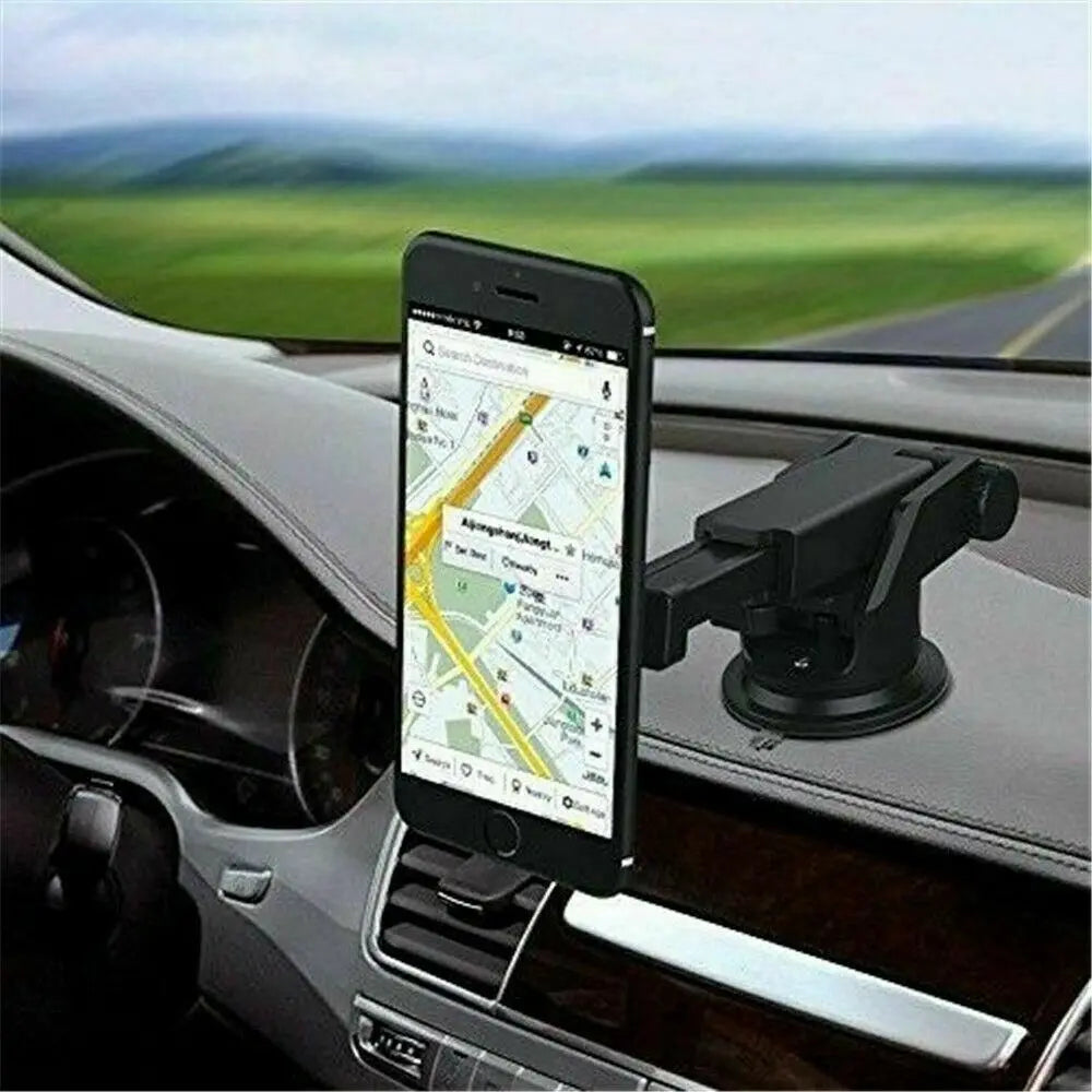 Magnetic Phone Car Mount, Universal Dashboard Windshield Industrial-Strength Suction Cup Car Phone Mount Holder With Adjustable Telescopic Arm, For All Cell Phones - VINE GLOBAL