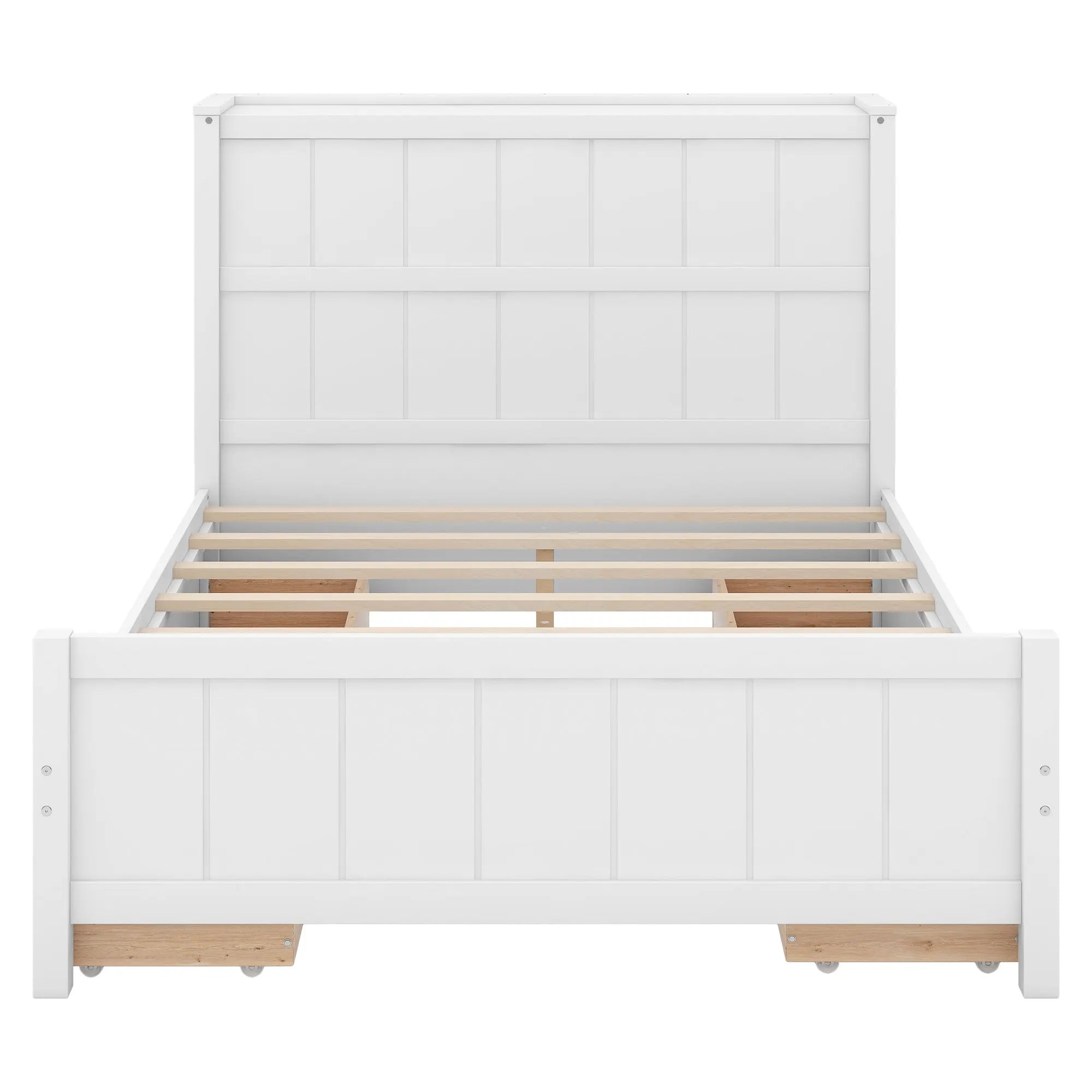Full Size Platform Bed with Drawers and Storage Shelves - VINE GLOBAL