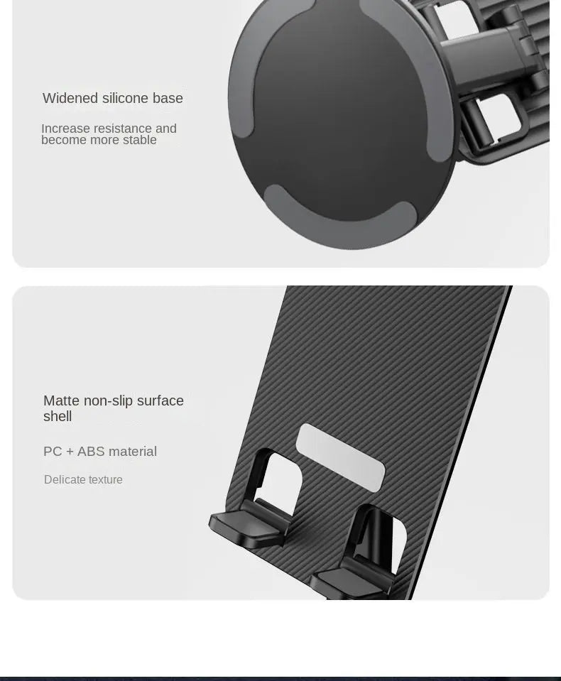 Foldable Cell Phone Stand, C4 Portable Aluminum Phone Holder, Adjustable Phone Dock Cradle Compatible With IPhone 14,13,12,11 Pro Max, Samsung Galaxy, Small Tablets And Other Phones - VINE GLOBAL