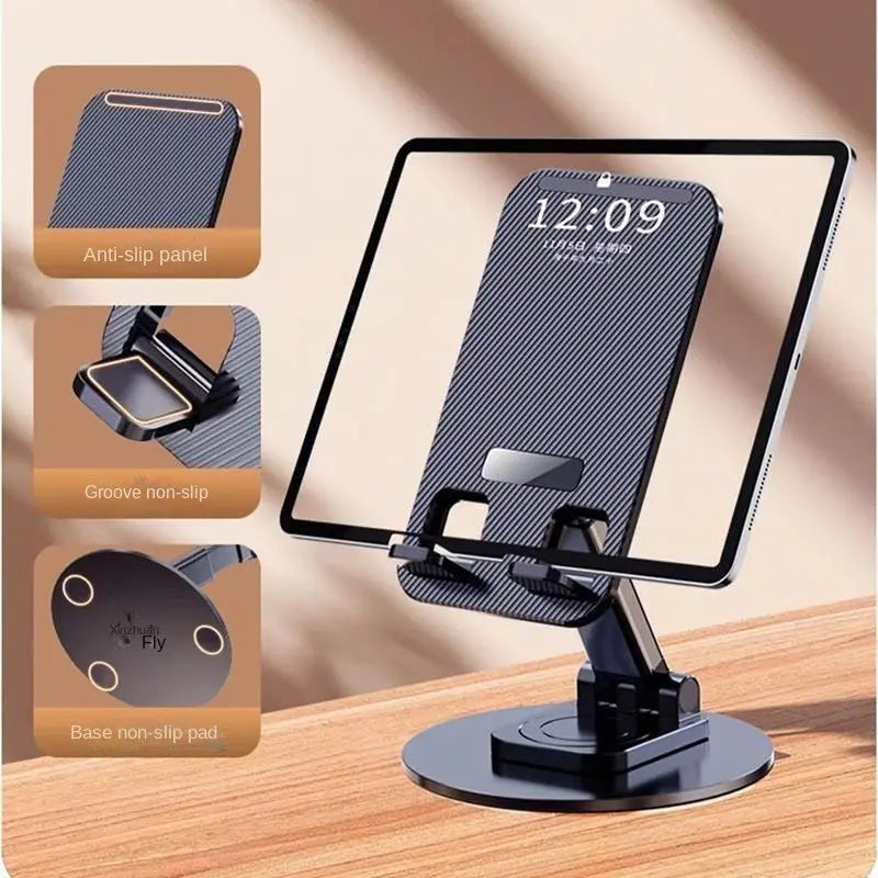 Foldable Cell Phone Stand, C4 Portable Aluminum Phone Holder, Adjustable Phone Dock Cradle Compatible With IPhone 14,13,12,11 Pro Max, Samsung Galaxy, Small Tablets And Other Phones - VINE GLOBAL