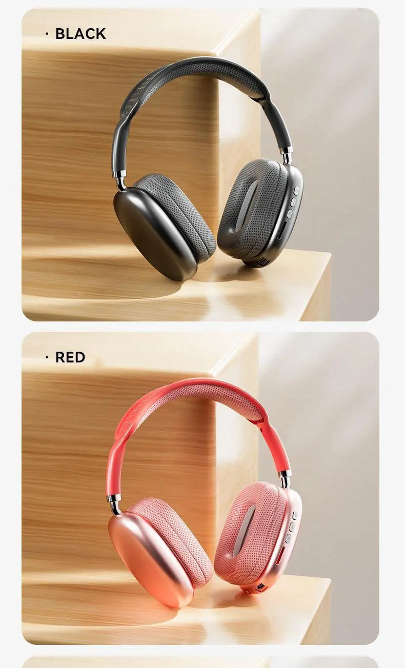 New  P9 Pro  Max Wireless Bluetooth Headphones HiFi Stereo Noise Cancelling Waterproof Mic Pods Over Ear Sports - VINE GLOBAL