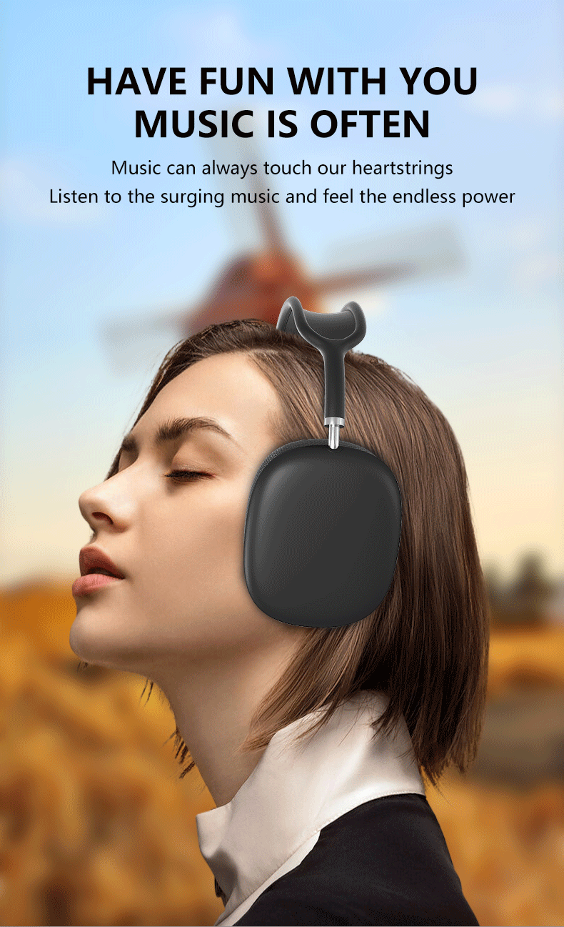New  P9 Pro  Max Wireless Bluetooth Headphones HiFi Stereo Noise Cancelling Waterproof Mic Pods Over Ear Sports - VINE GLOBAL